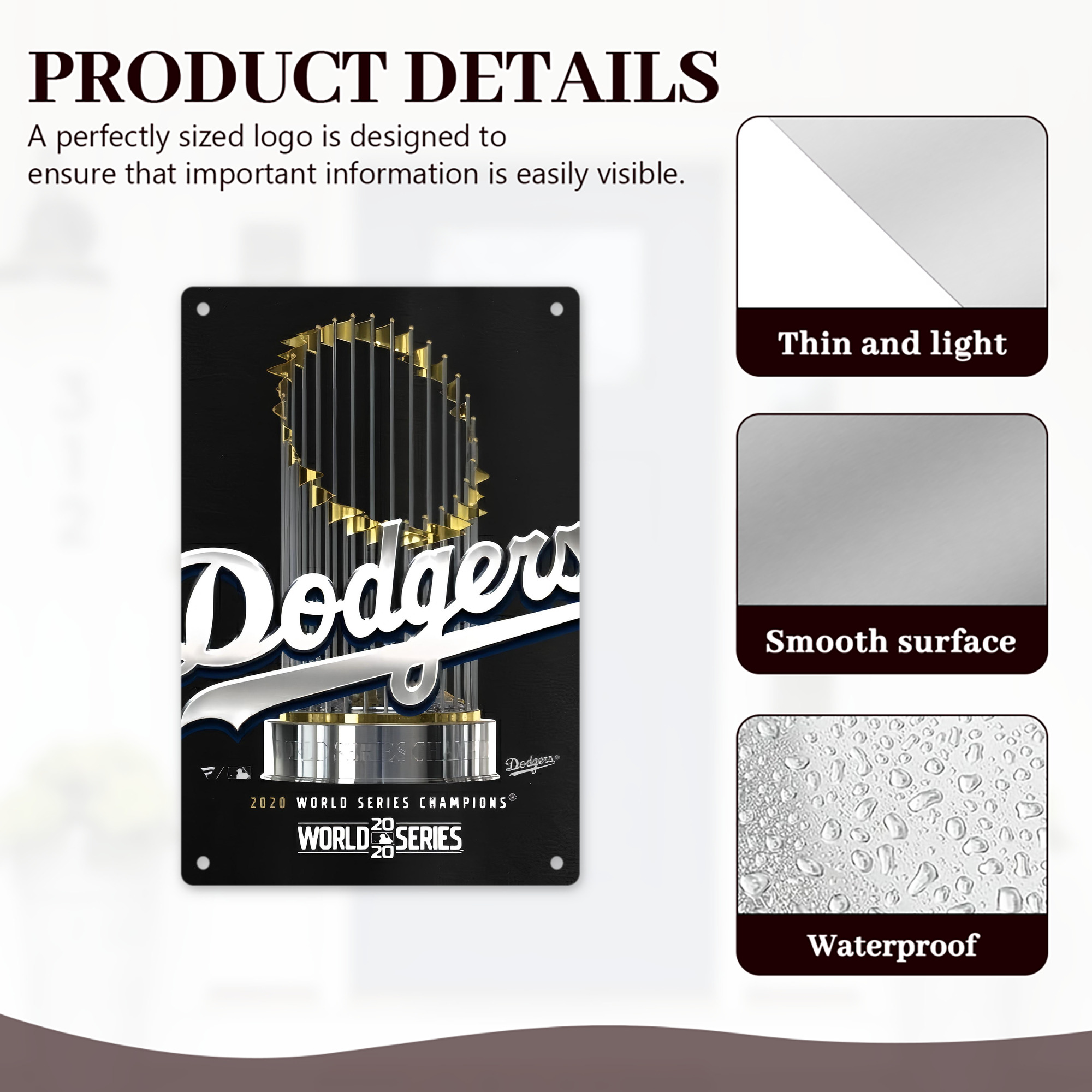  8x12inch Vertical Aluminum Sign - Durable Fade-Resistant Indoor/Outdoor Safety & Information Plaque For Office, Hotel, Restaurant, Bar, Public Spaces