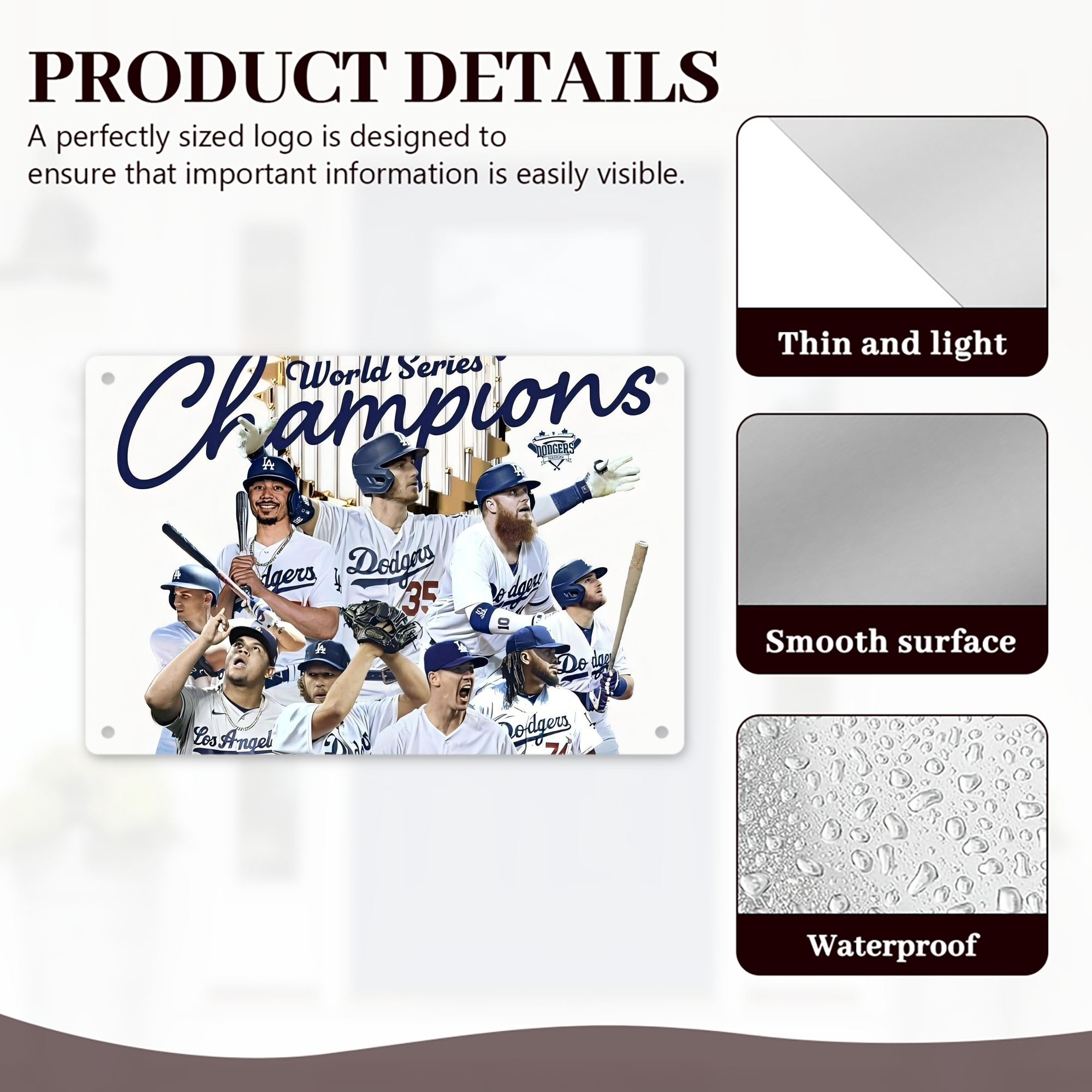  Decorative Aluminum Plaque – Horizontal Design – Durable, Stylish, Easy To Install – Ideal For Home, Office, Bar, And More