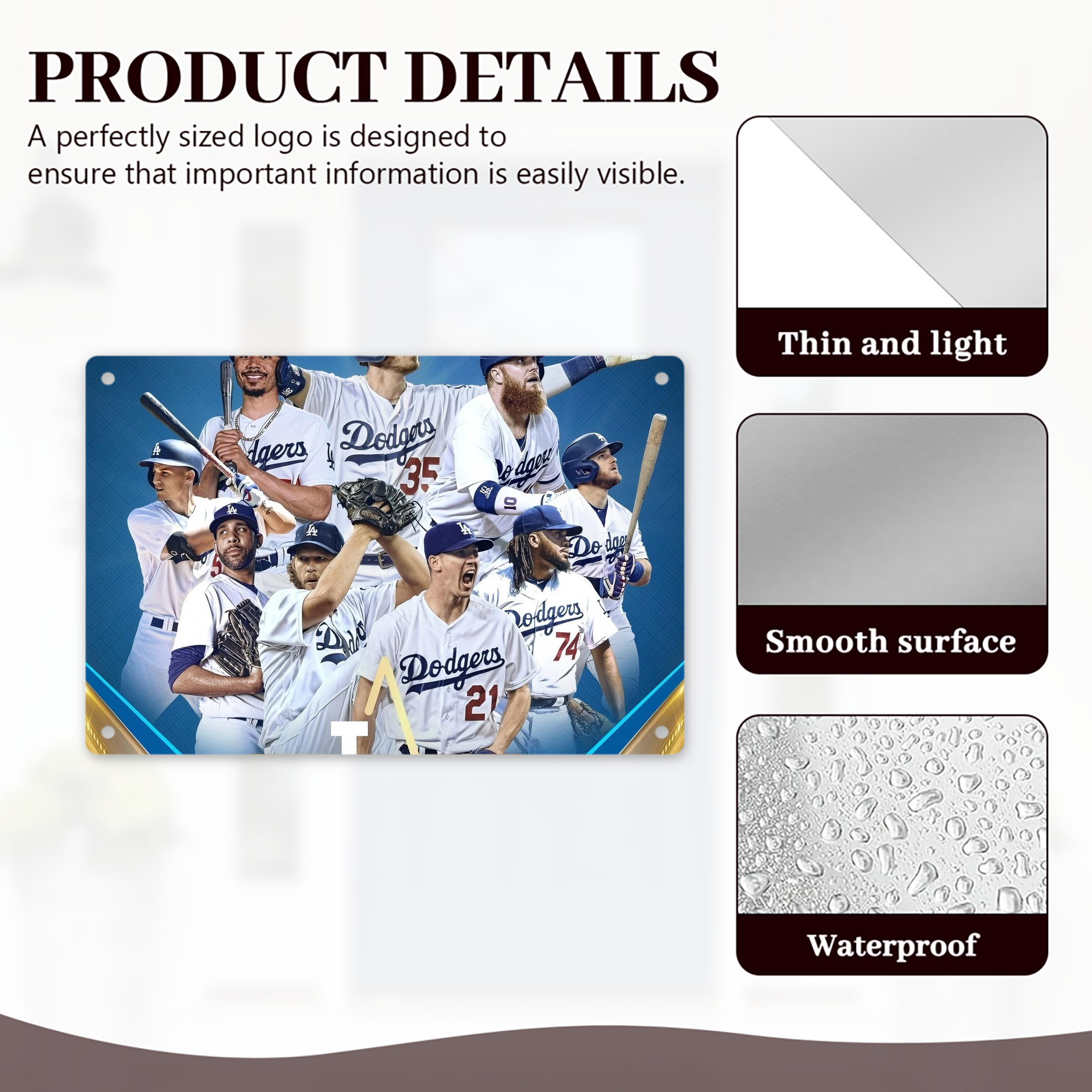  Decorative Aluminum Plaque – Horizontal Design – Durable, Stylish, Easy To Install – Ideal For Home, Office, Bar, And More