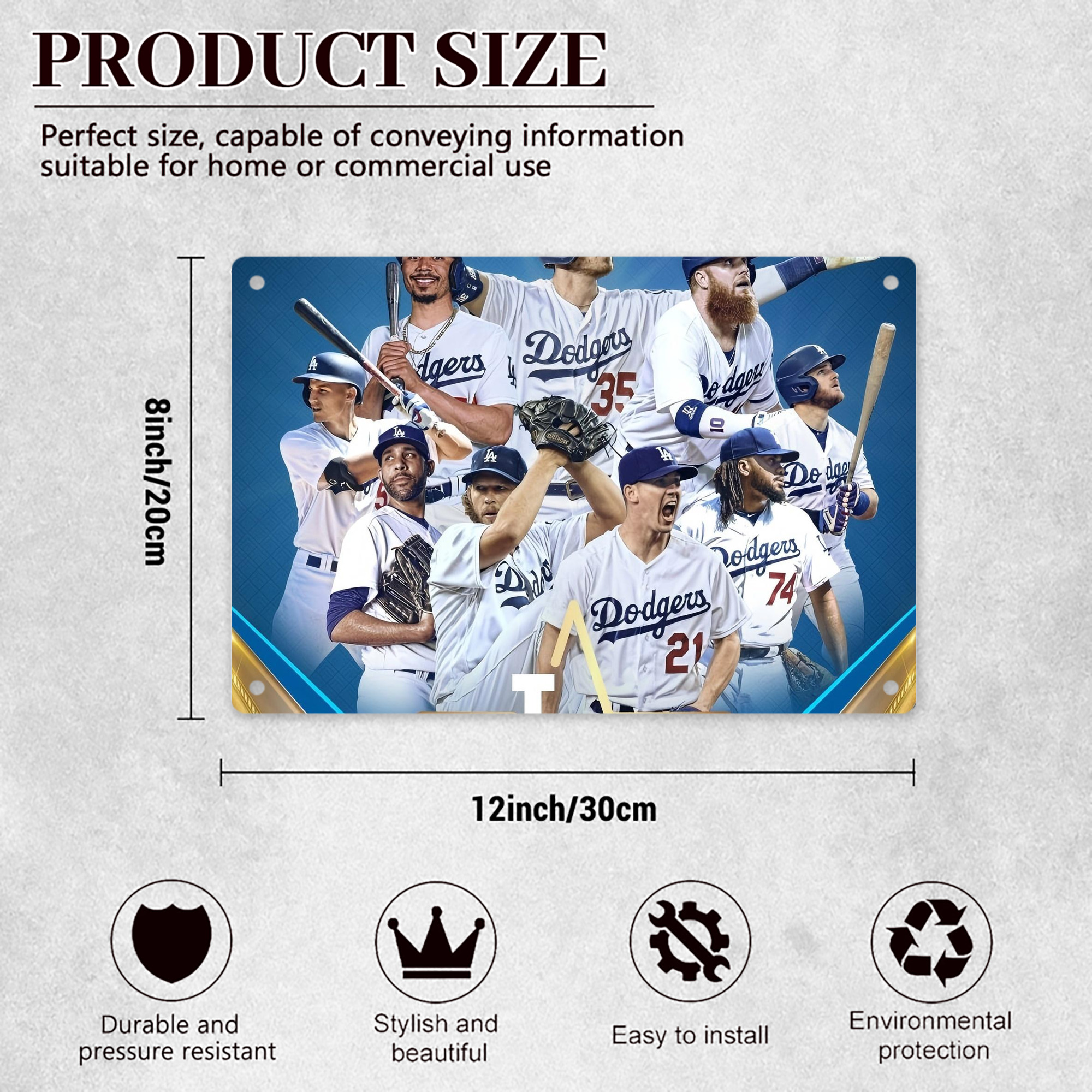  Decorative Aluminum Plaque – Horizontal Design – Durable, Stylish, Easy To Install – Ideal For Home, Office, Bar, And More