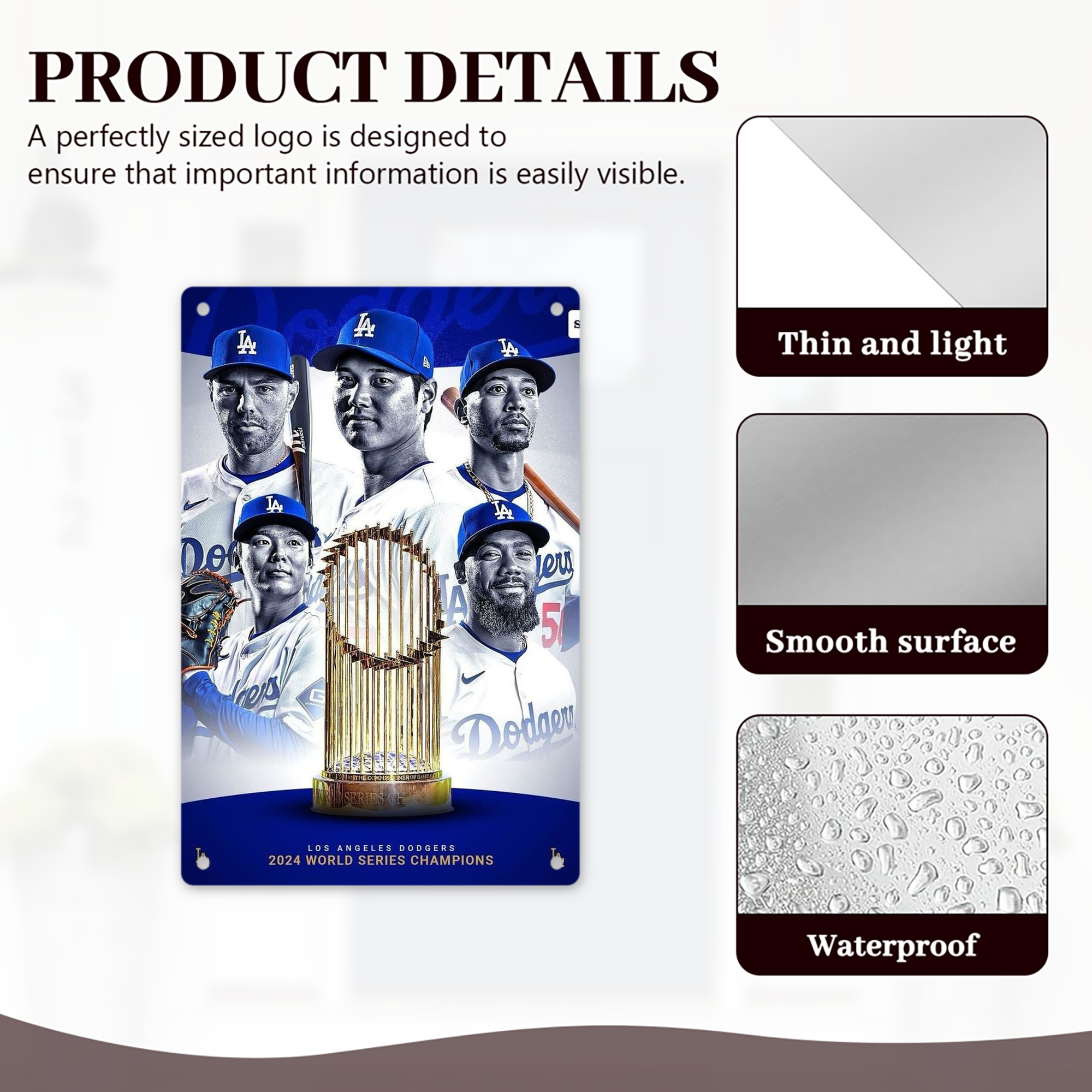  8x12inch Vertical Aluminum Sign - Durable Fade-Resistant Indoor/Outdoor Safety & Information Plaque For Office, Hotel, Restaurant, Bar, Public Spaces