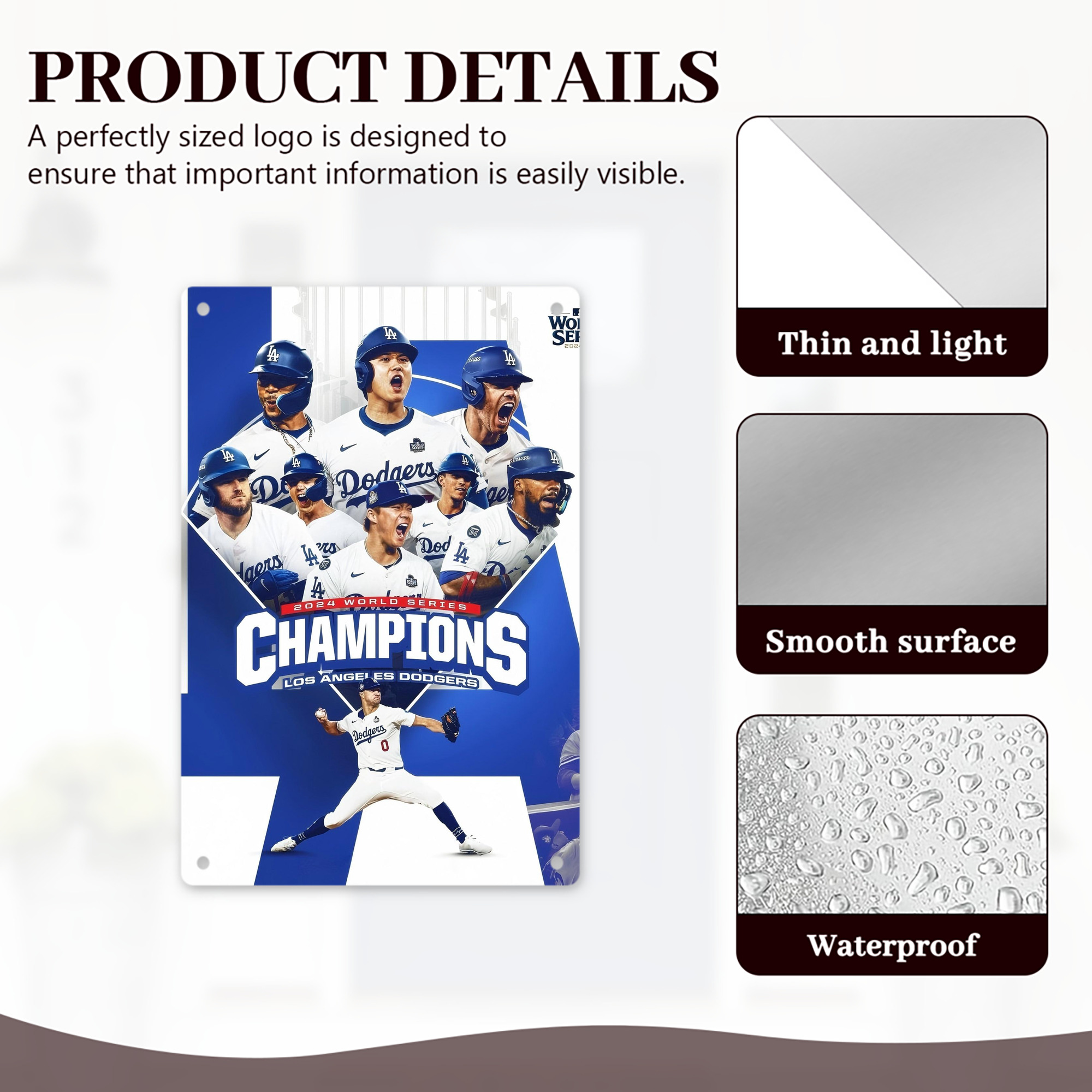  8x12inch Vertical Aluminum Sign - Durable Fade-Resistant Indoor/Outdoor Safety & Information Plaque For Office, Hotel, Restaurant, Bar, Public Spaces