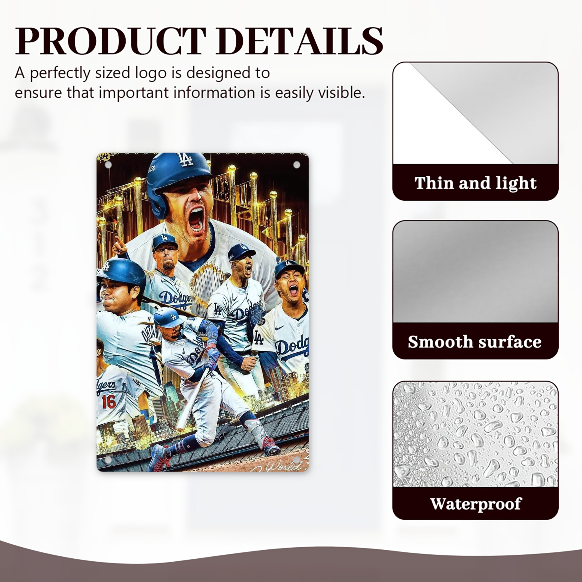  8x12inch Vertical Aluminum Sign - Durable Fade-Resistant Indoor/Outdoor Safety & Information Plaque For Office, Hotel, Restaurant, Bar, Public Spaces