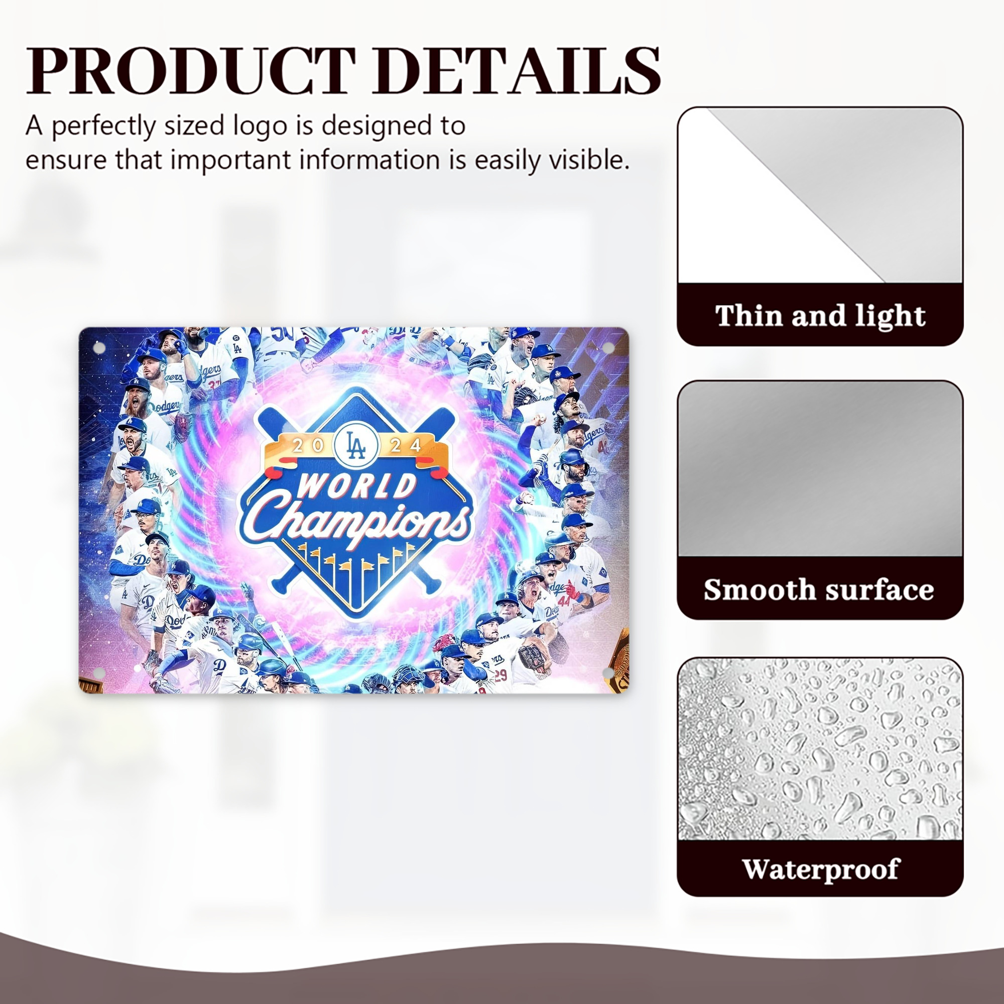  Decorative Aluminum Plaque – Horizontal Design – Durable, Stylish, Easy To Install – Ideal For Home, Office, Bar, And More