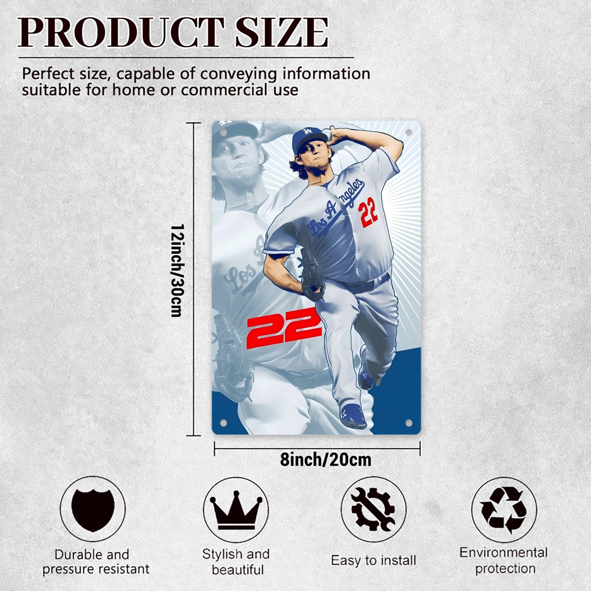  8x12inch Vertical Aluminum Sign - Durable Fade-Resistant Indoor/Outdoor Safety & Information Plaque For Office, Hotel, Restaurant, Bar, Public Spaces