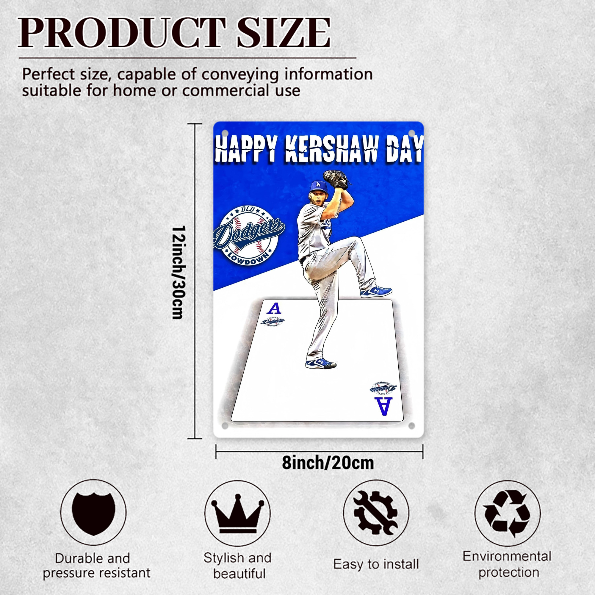  8x12inch Vertical Aluminum Sign - Durable Fade-Resistant Indoor/Outdoor Safety & Information Plaque For Office, Hotel, Restaurant, Bar, Public Spaces