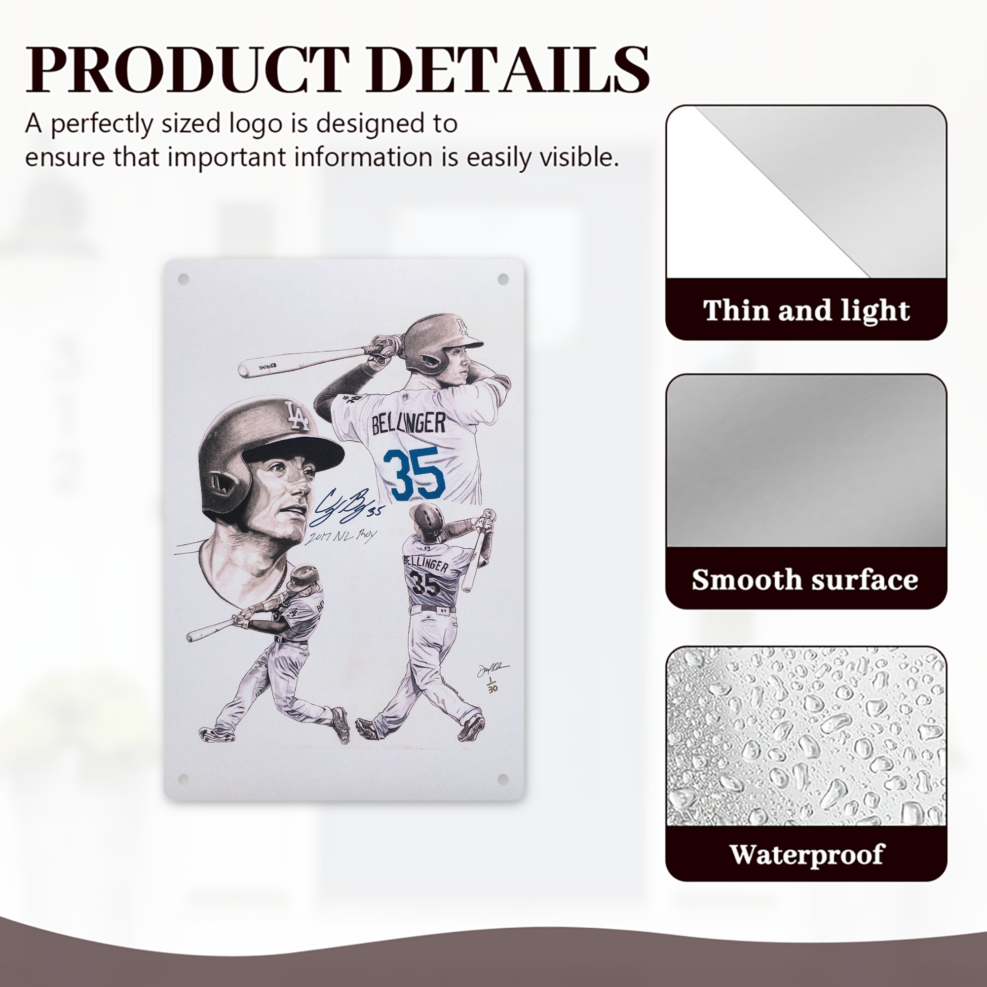  8x12inch Vertical Aluminum Sign - Durable Fade-Resistant Indoor/Outdoor Safety & Information Plaque For Office, Hotel, Restaurant, Bar, Public Spaces