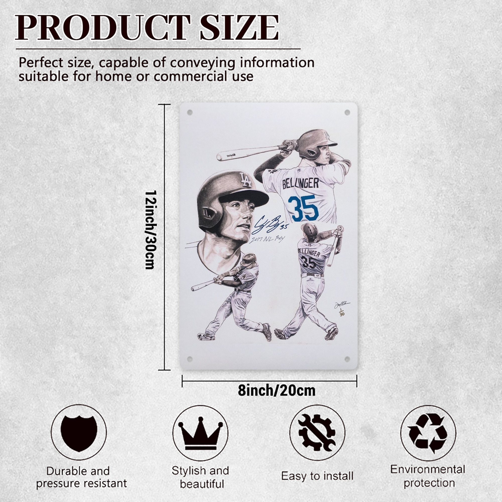  8x12inch Vertical Aluminum Sign - Durable Fade-Resistant Indoor/Outdoor Safety & Information Plaque For Office, Hotel, Restaurant, Bar, Public Spaces