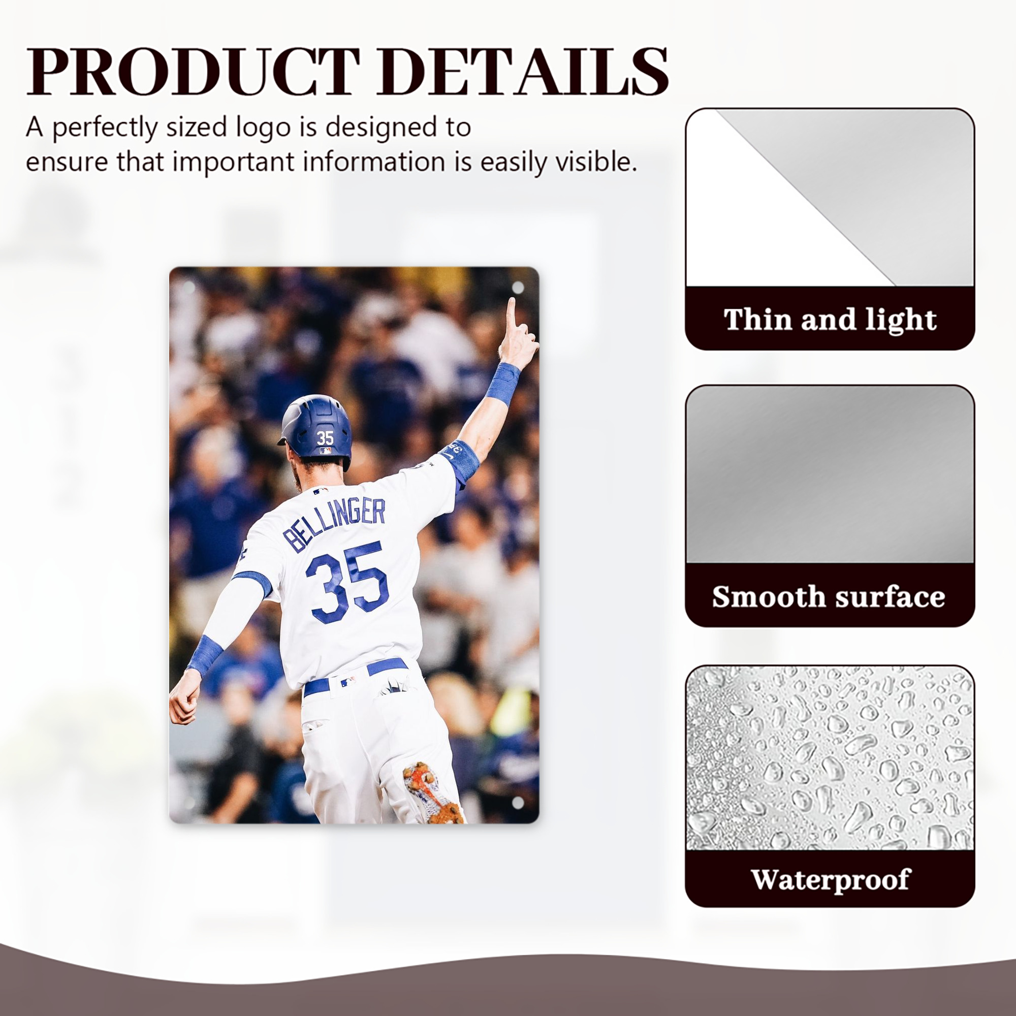  8x12inch Vertical Aluminum Sign - Durable Fade-Resistant Indoor/Outdoor Safety & Information Plaque For Office, Hotel, Restaurant, Bar, Public Spaces