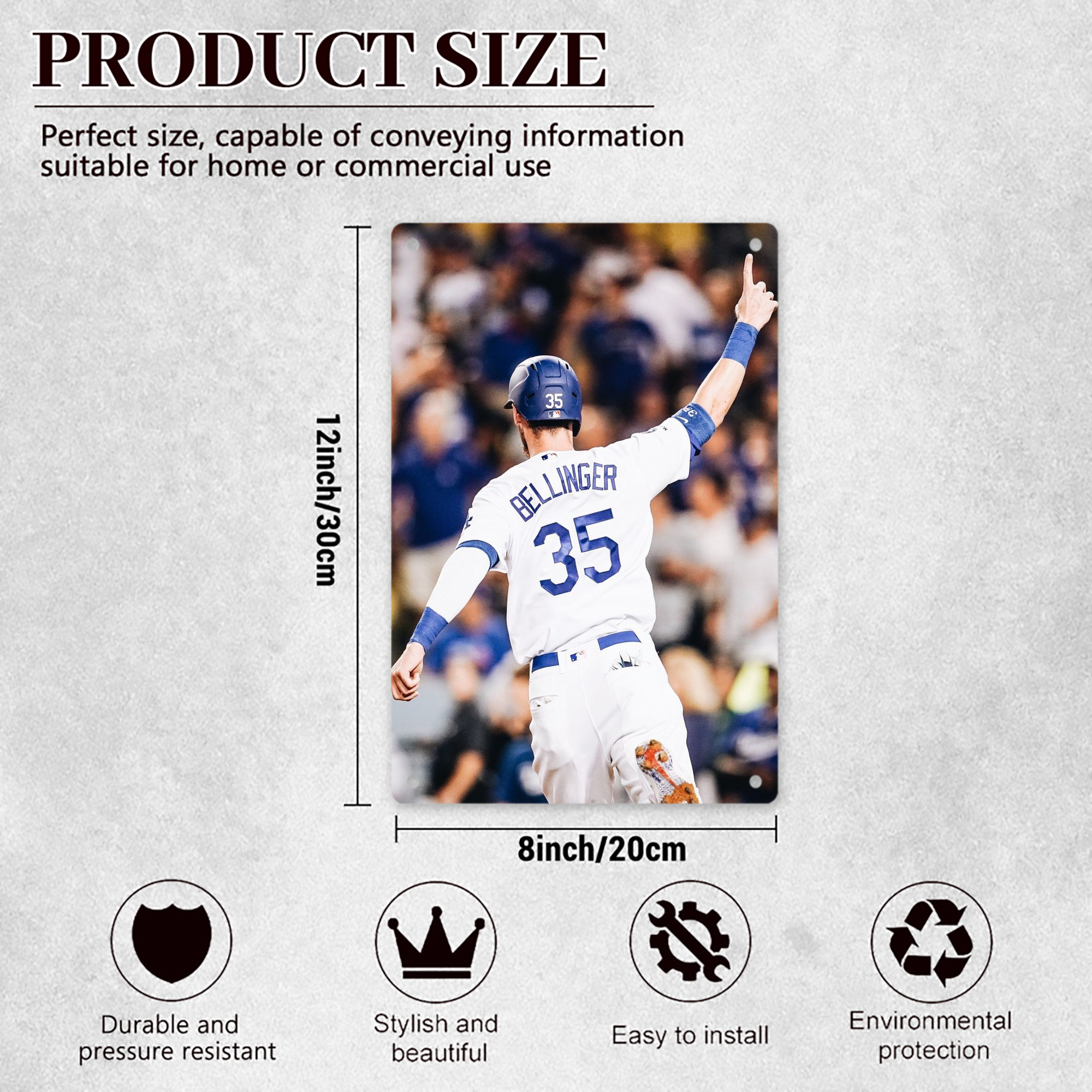  8x12inch Vertical Aluminum Sign - Durable Fade-Resistant Indoor/Outdoor Safety & Information Plaque For Office, Hotel, Restaurant, Bar, Public Spaces