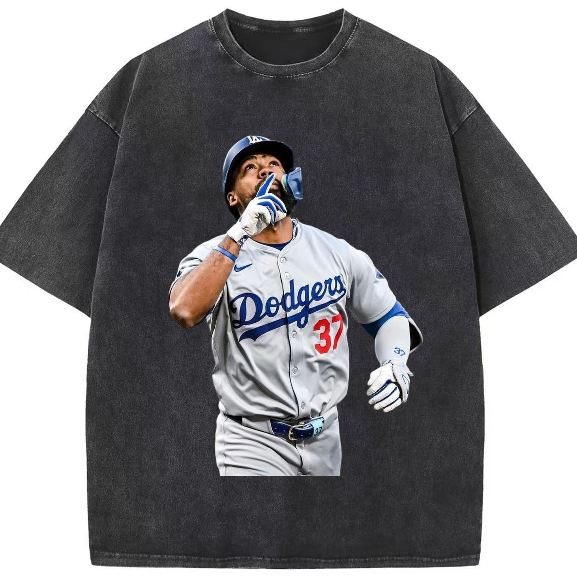  Washed Vintage Look 230g Cotton Oversized T-Shirt With Front Heat Transfer Print – Soft, Lightweight, Stylish Fit – Comfortable Casual Wear For Sports & Everyday Use