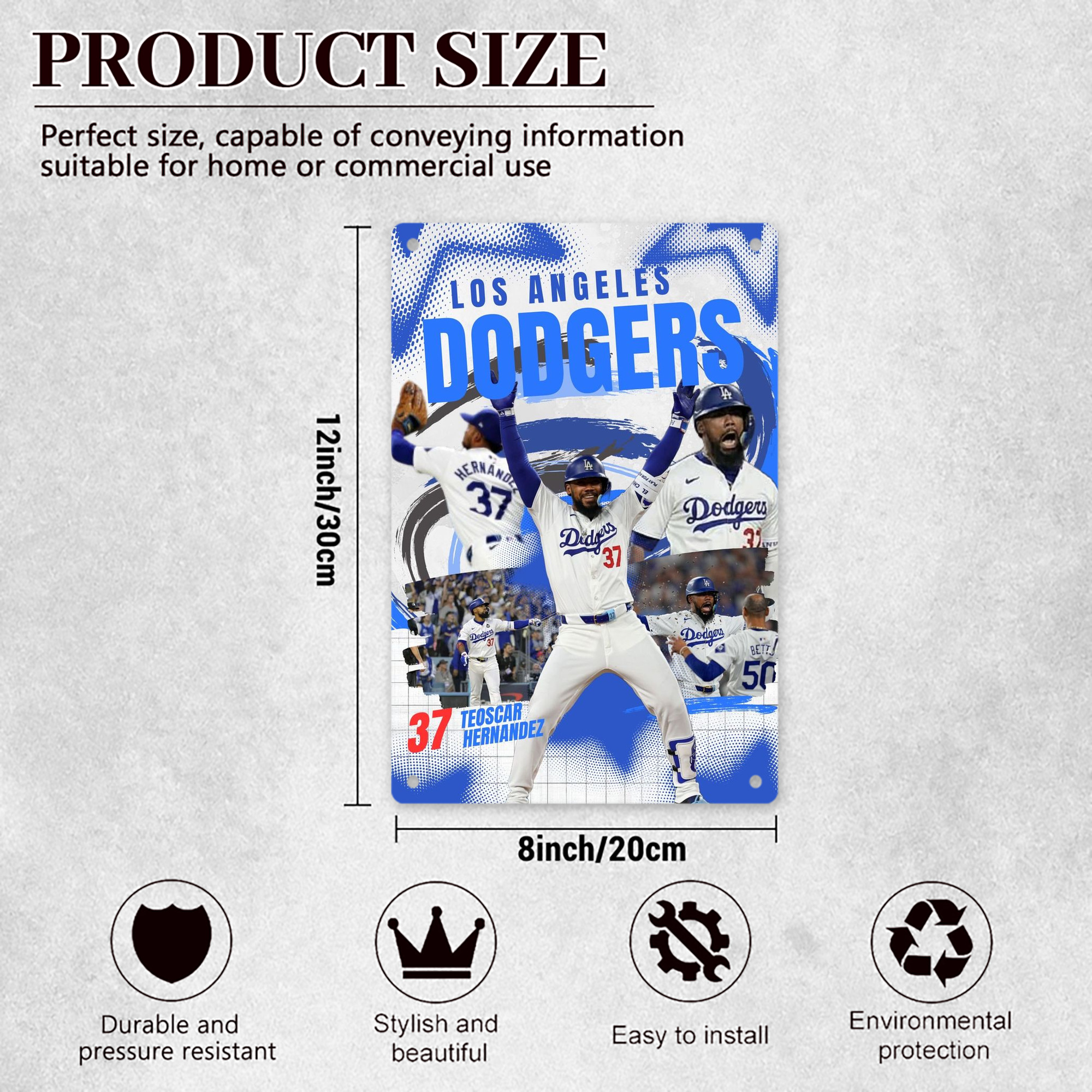  8x12inch Vertical Aluminum Sign - Durable Fade-Resistant Indoor/Outdoor Safety & Information Plaque For Office, Hotel, Restaurant, Bar, Public Spaces