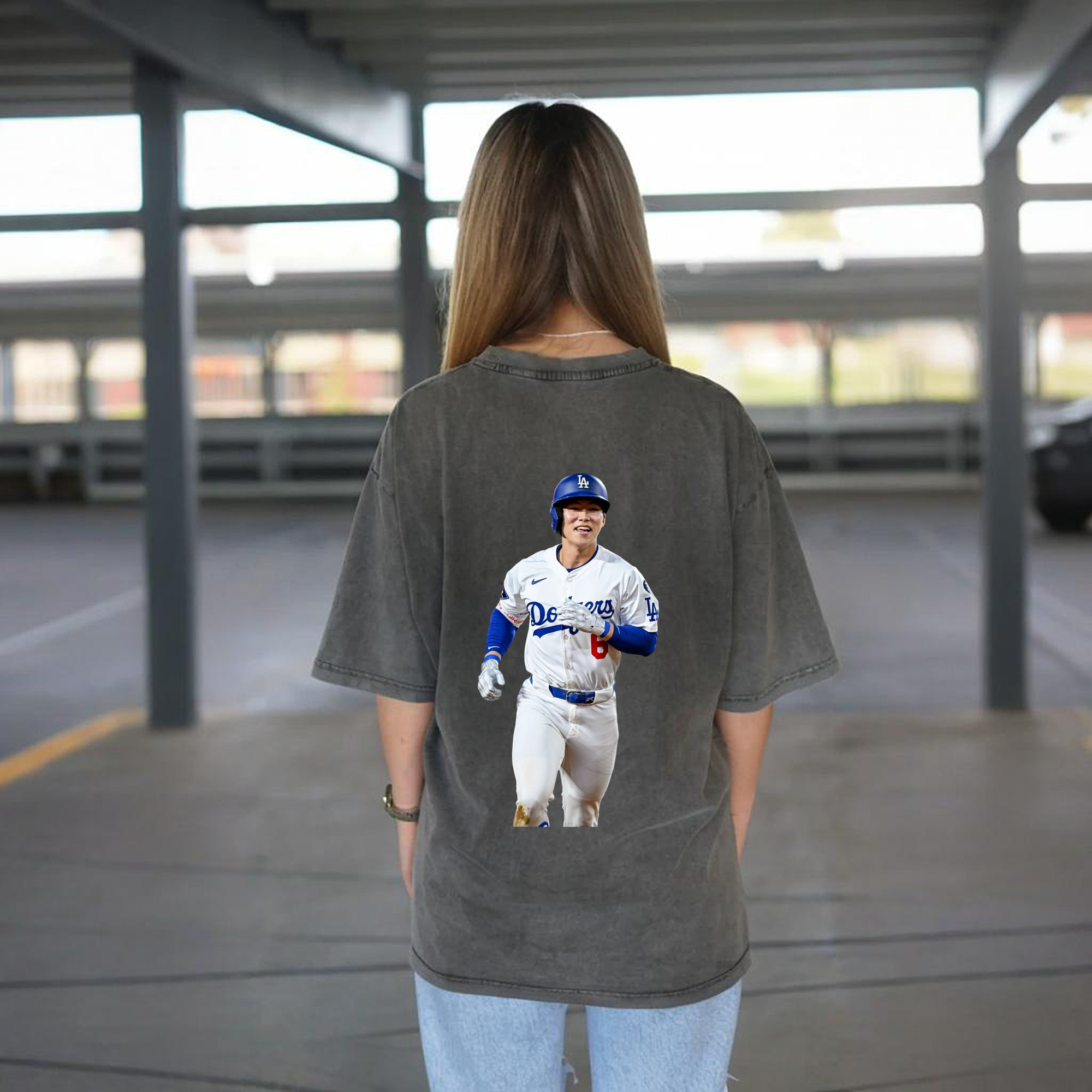  Washed Vintage 230g Cotton Oversized T-Shirt With Back Heat Transfer Print – Soft, Lightweight & Stylish – Comfortable Casual Wear For Sports & Everyday Use