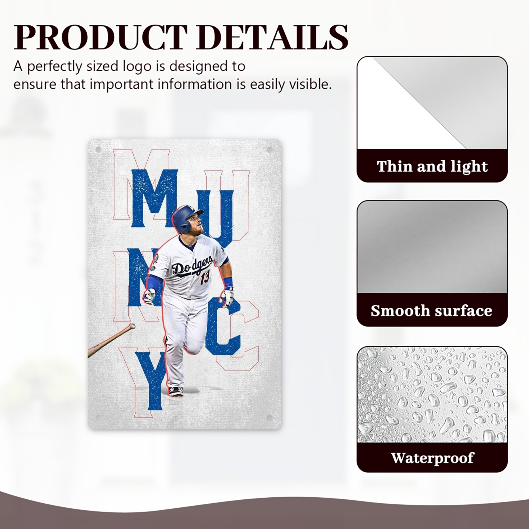  8x12inch Vertical Aluminum Sign - Durable Fade-Resistant Indoor/Outdoor Safety & Information Plaque For Office, Hotel, Restaurant, Bar, Public Spaces