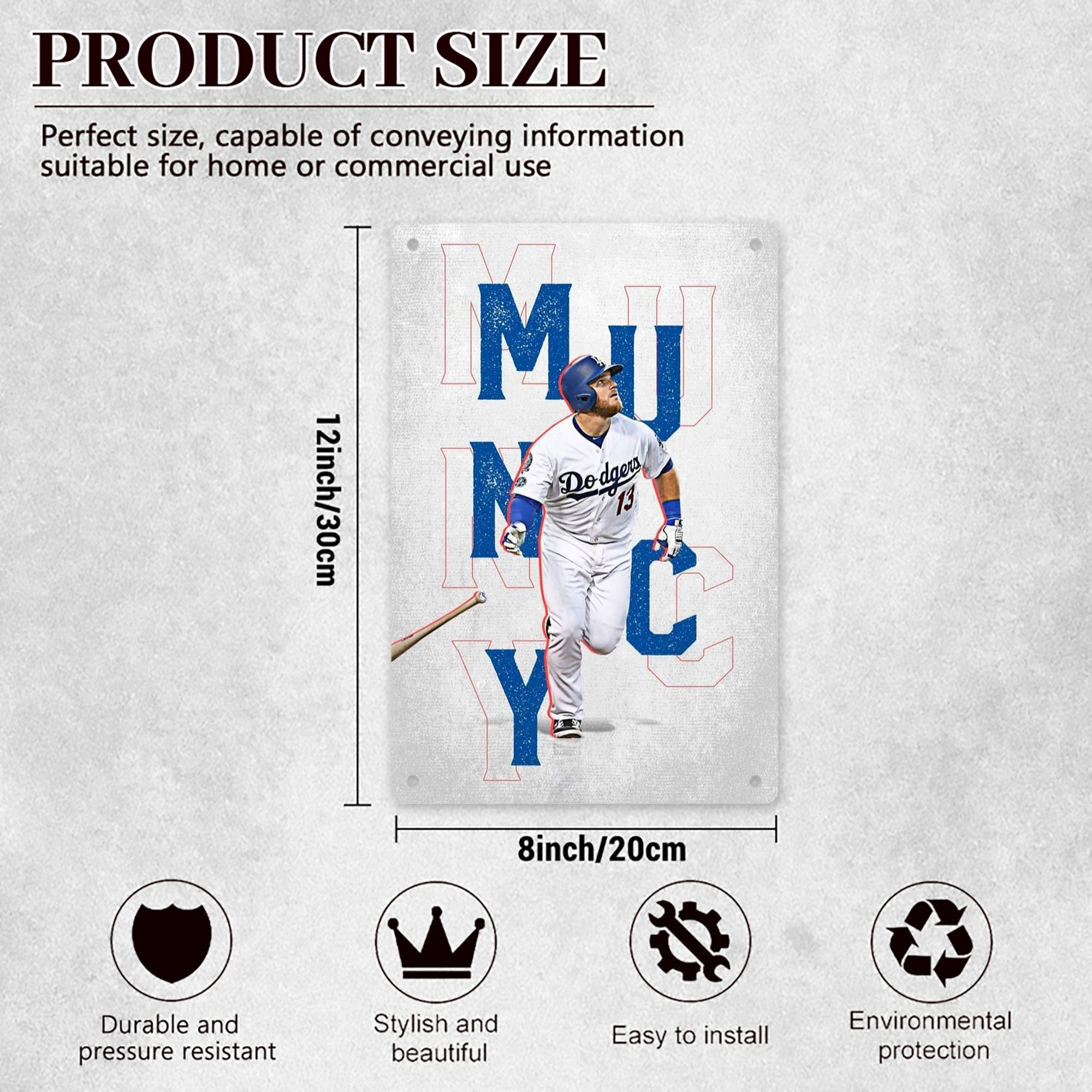  8x12inch Vertical Aluminum Sign - Durable Fade-Resistant Indoor/Outdoor Safety & Information Plaque For Office, Hotel, Restaurant, Bar, Public Spaces