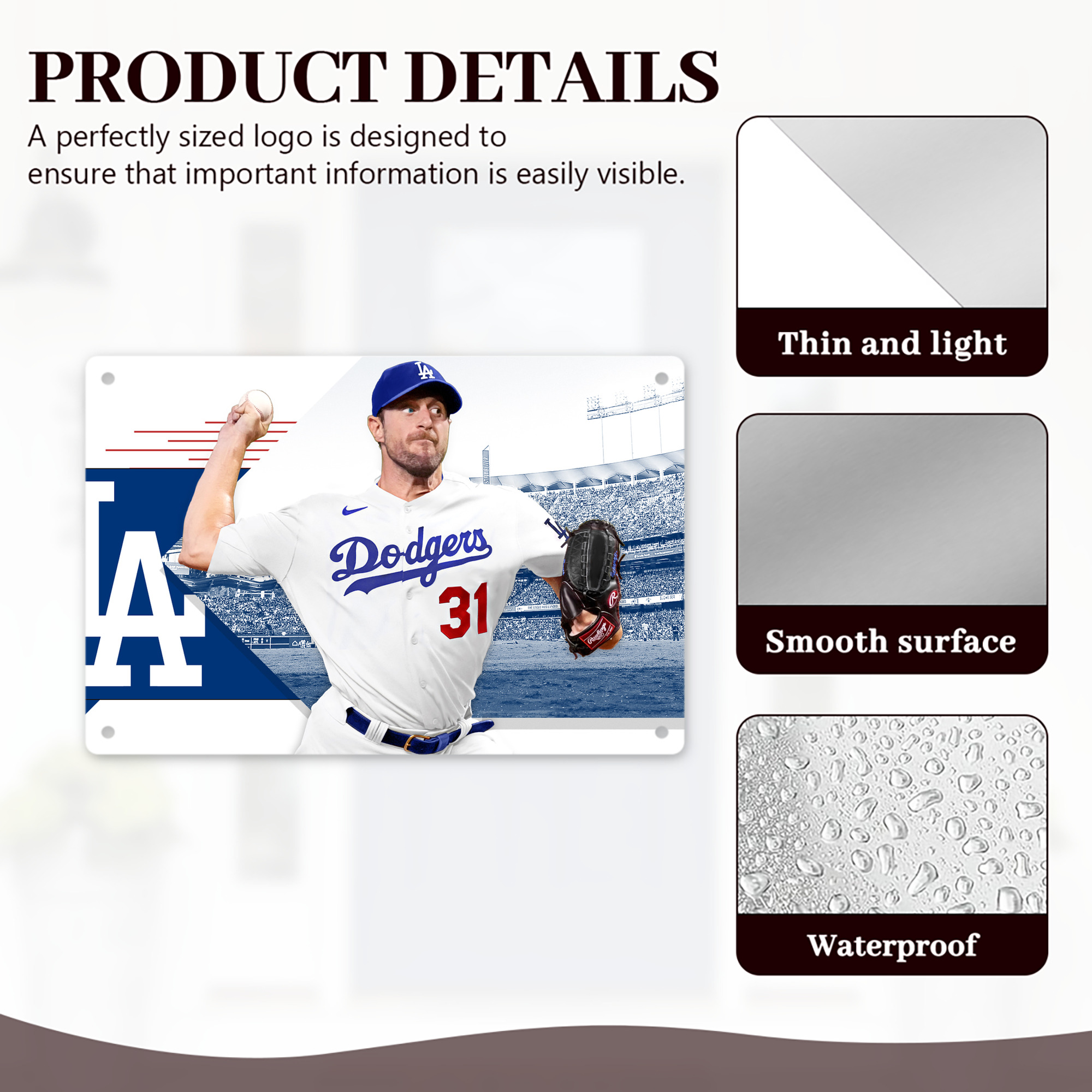  Decorative Aluminum Plaque – Horizontal Design – Durable, Stylish, Easy To Install – Ideal For Home, Office, Bar, And More