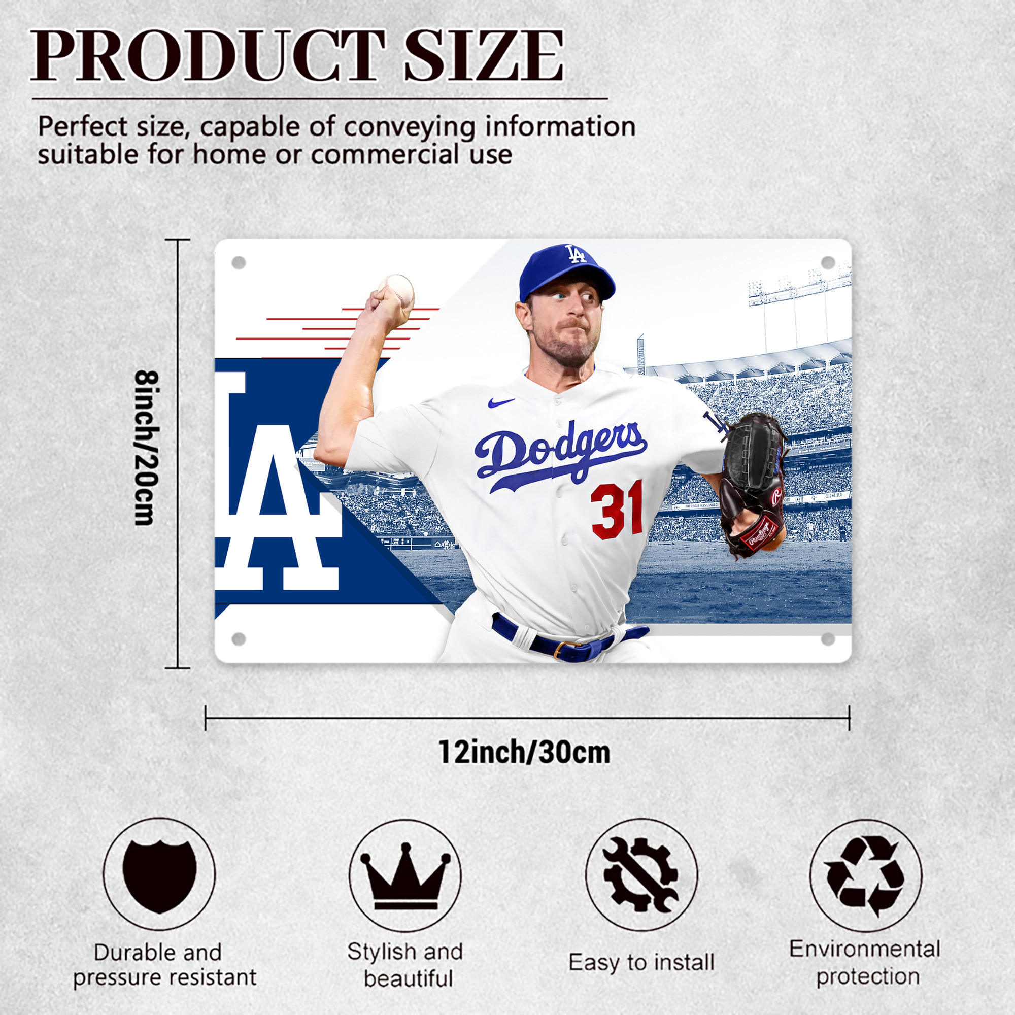  Decorative Aluminum Plaque – Horizontal Design – Durable, Stylish, Easy To Install – Ideal For Home, Office, Bar, And More