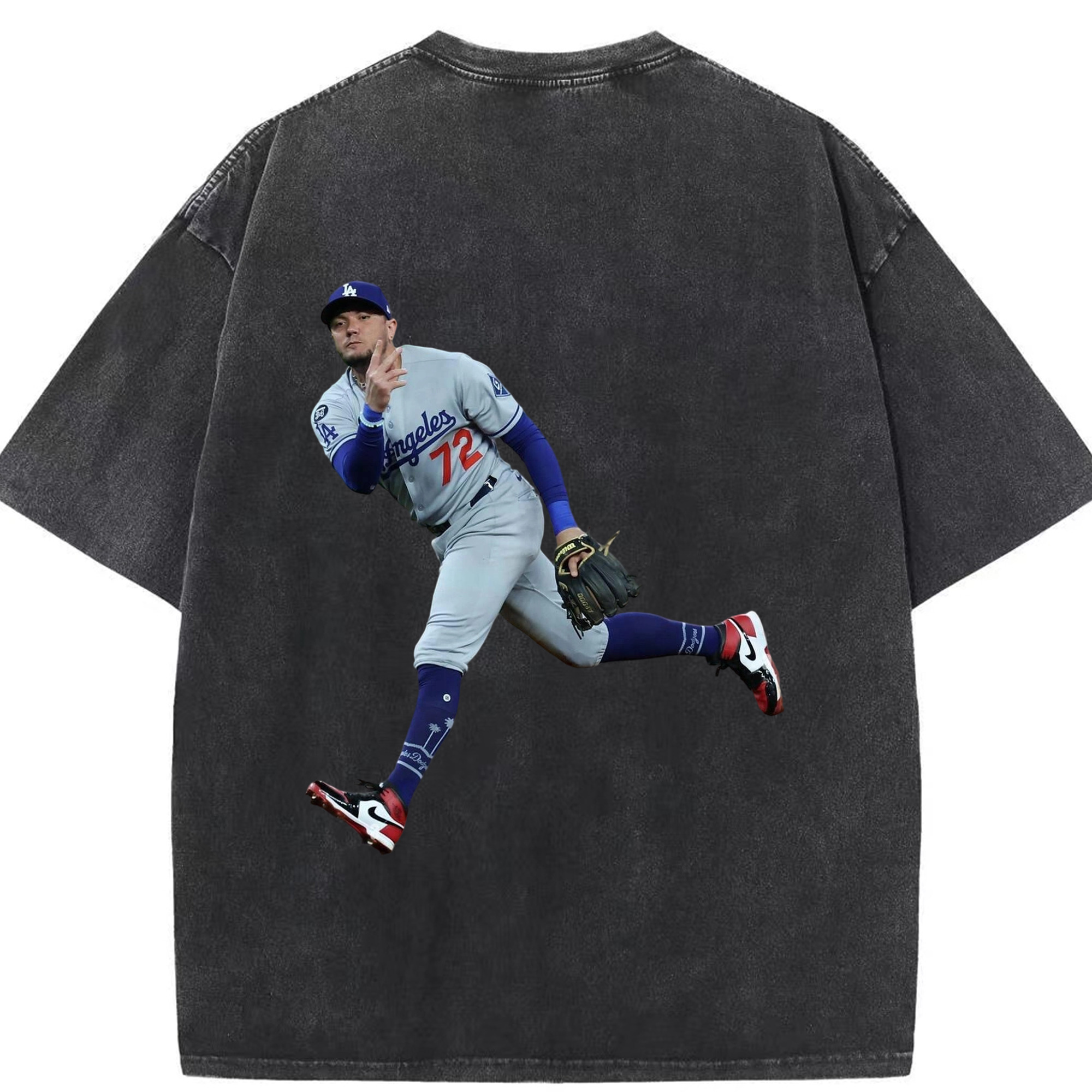  Washed Vintage 230g Cotton Oversized T-Shirt With Back Heat Transfer Print – Soft, Lightweight & Stylish – Comfortable Casual Wear For Sports & Everyday Use