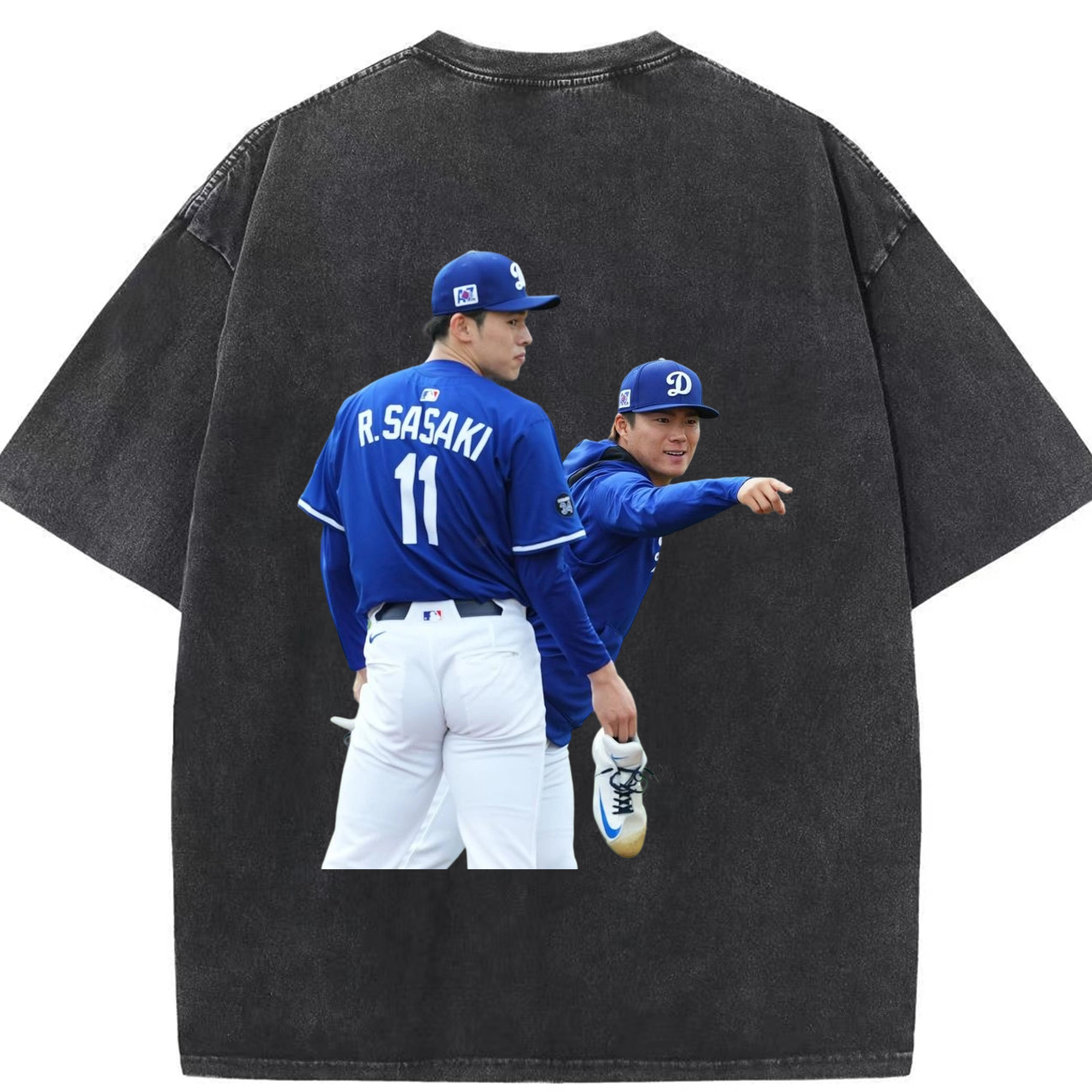  Washed Vintage 230g Cotton Oversized T-Shirt With Back Heat Transfer Print – Soft, Lightweight & Stylish – Comfortable Casual Wear For Sports & Everyday Use