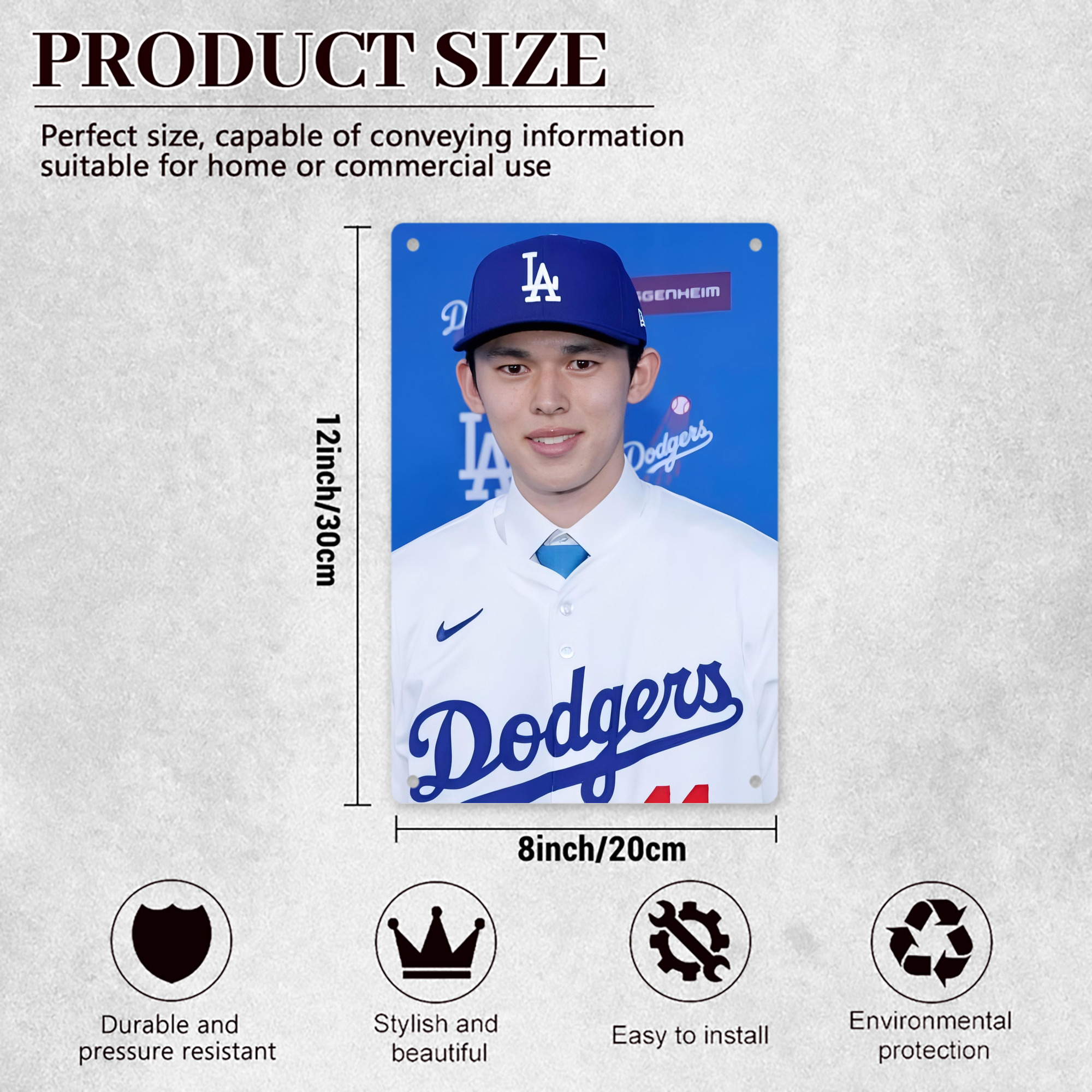  8x12inch Vertical Aluminum Sign - Durable Fade-Resistant Indoor/Outdoor Safety & Information Plaque For Office, Hotel, Restaurant, Bar, Public Spaces