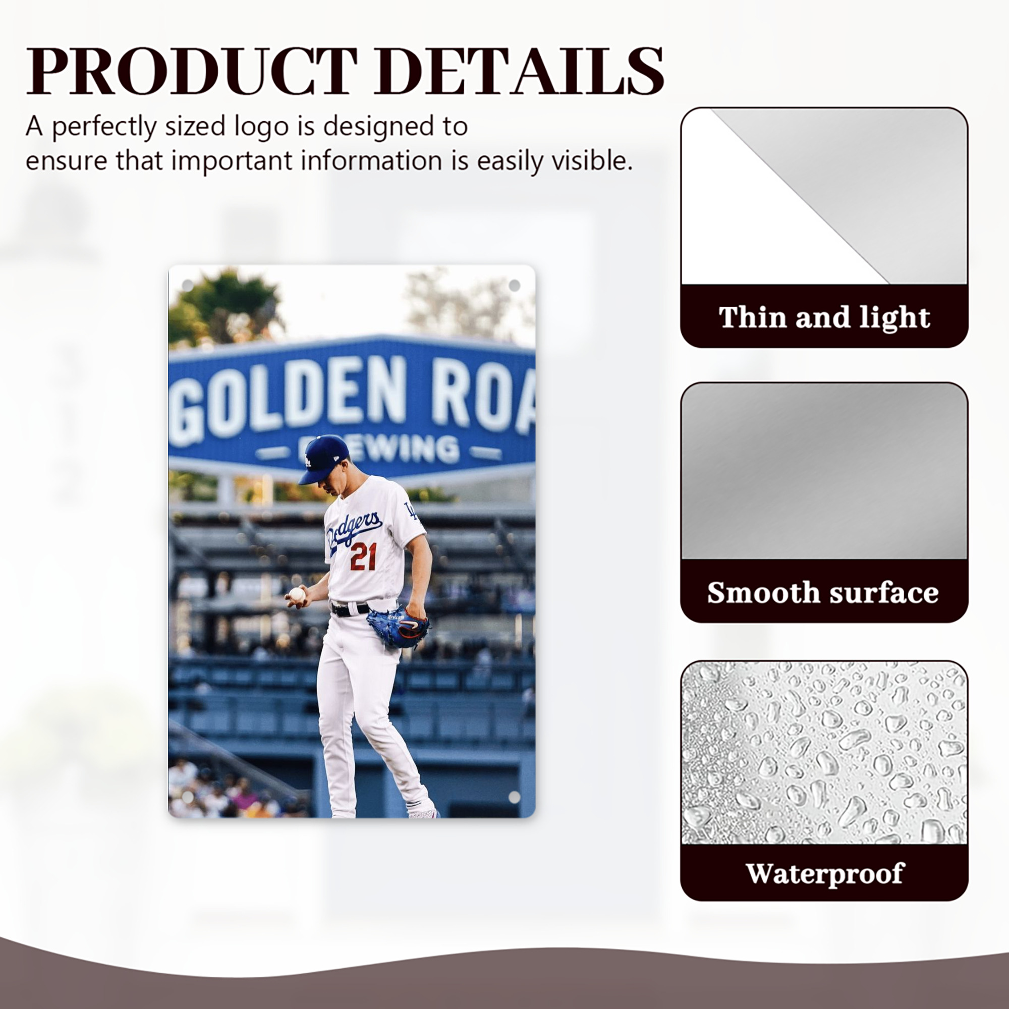  8x12inch Vertical Aluminum Sign - Durable Fade-Resistant Indoor/Outdoor Safety & Information Plaque For Office, Hotel, Restaurant, Bar, Public Spaces