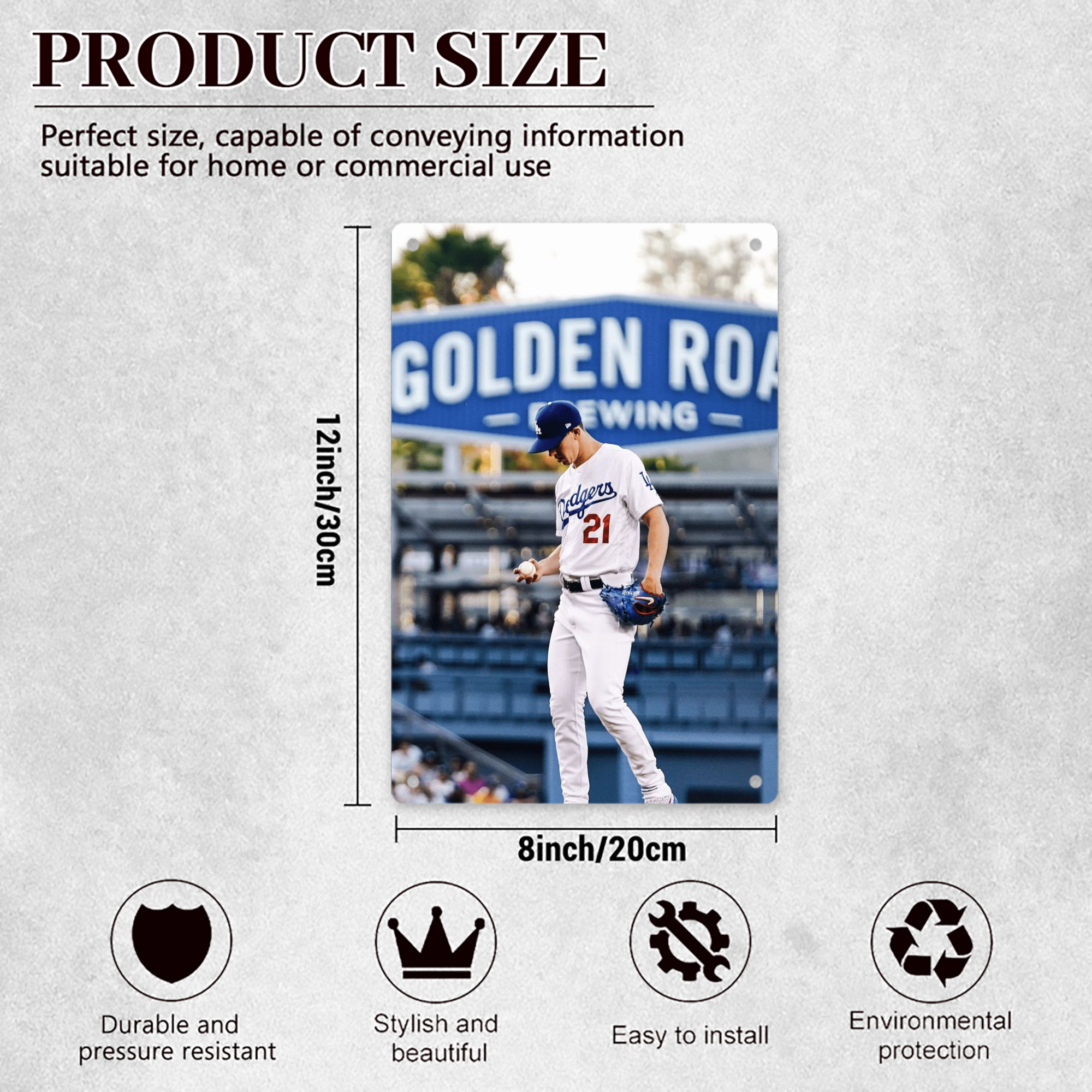  8x12inch Vertical Aluminum Sign - Durable Fade-Resistant Indoor/Outdoor Safety & Information Plaque For Office, Hotel, Restaurant, Bar, Public Spaces