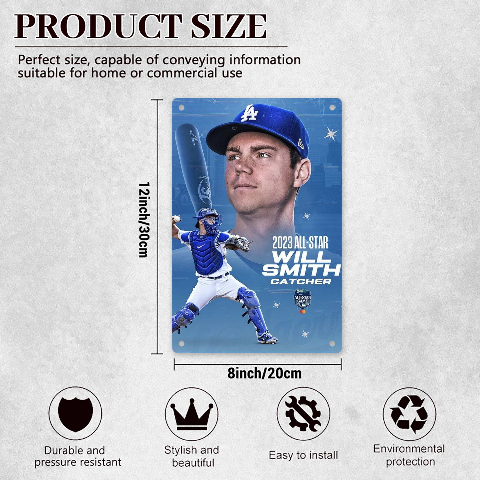  8x12inch Vertical Aluminum Sign - Durable Fade-Resistant Indoor/Outdoor Safety & Information Plaque For Office, Hotel, Restaurant, Bar, Public Spaces