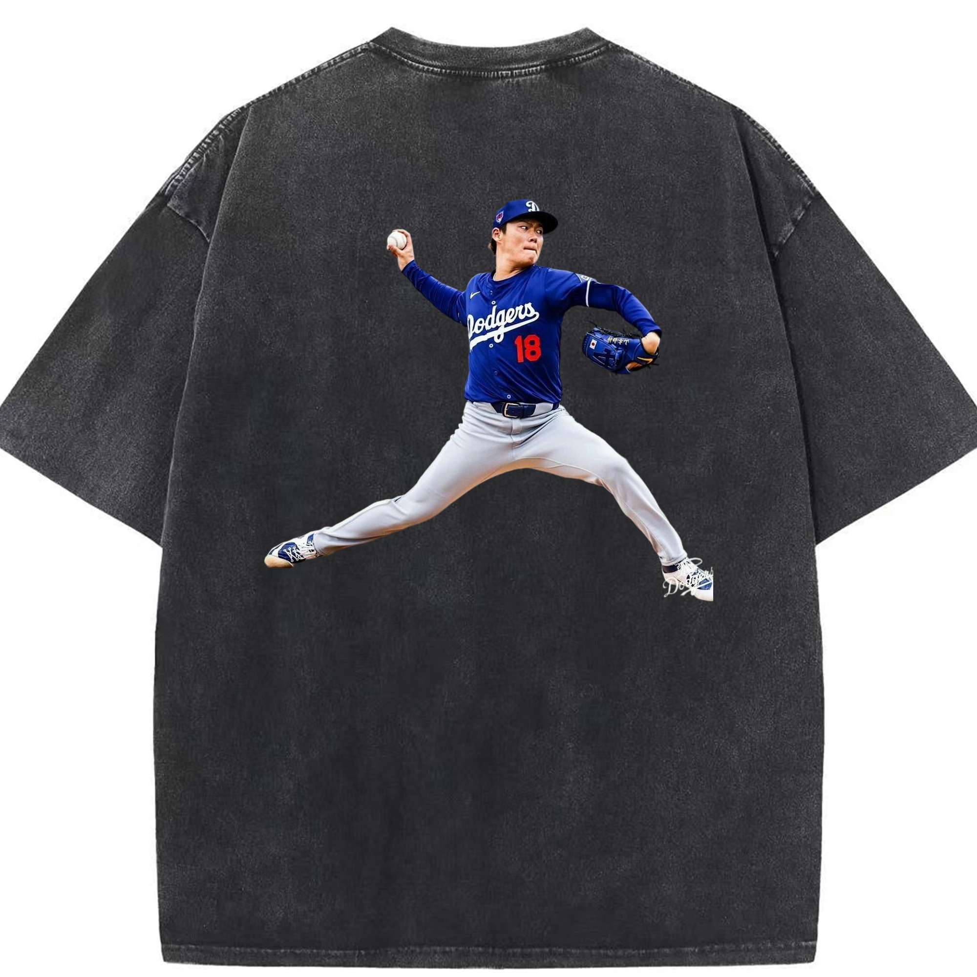  Washed Vintage 230g Cotton Oversized T-Shirt With Back Heat Transfer Print – Soft, Lightweight & Stylish – Comfortable Casual Wear For Sports & Everyday Use