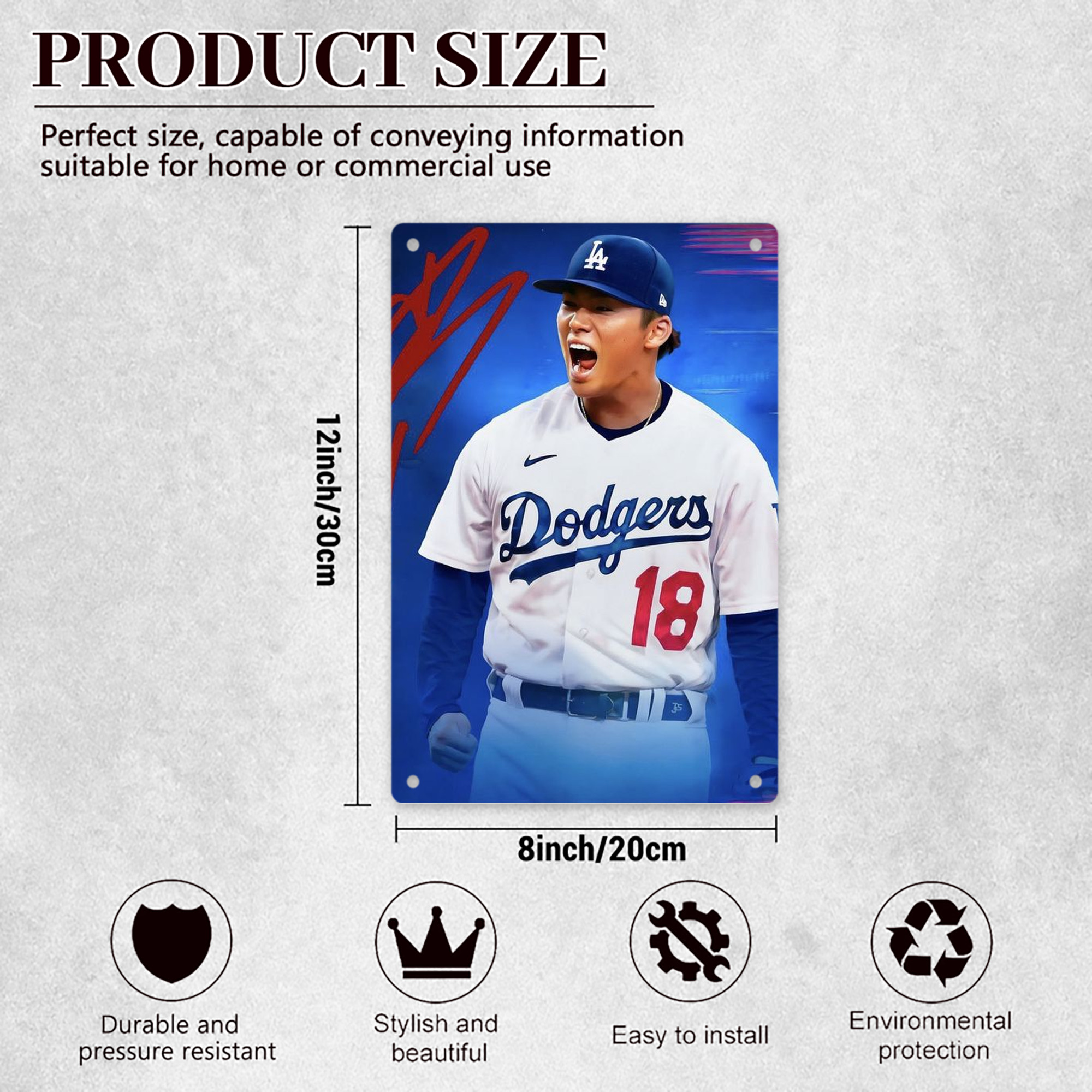  8x12inch Vertical Aluminum Sign - Durable Fade-Resistant Indoor/Outdoor Safety & Information Plaque For Office, Hotel, Restaurant, Bar, Public Spaces