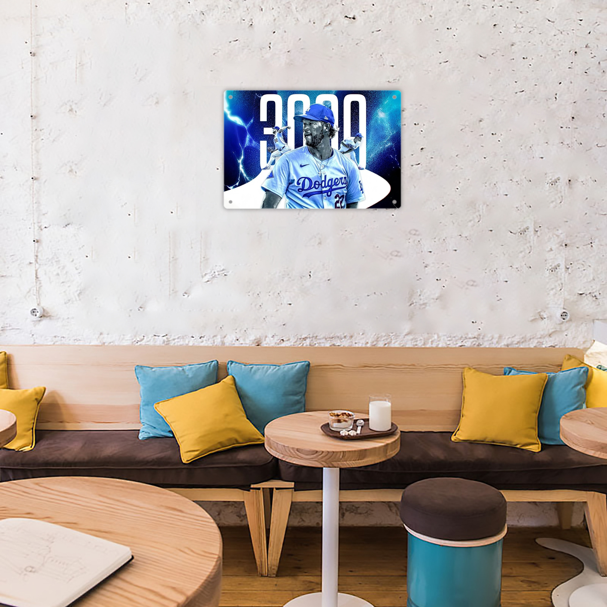 Clayton Kershaw  3K 2 Decorative Aluminum Plaque – Horizontal Design – Durable, Stylish, Easy To Install – Ideal For Home, Office, Bar, And More