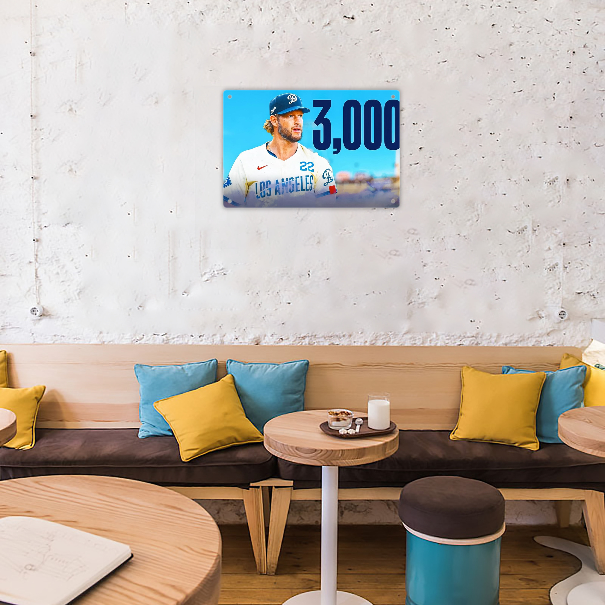 Clayton Kershaw  3K 13 Decorative Aluminum Plaque – Horizontal Design – Durable, Stylish, Easy To Install – Ideal For Home, Office, Bar, And More