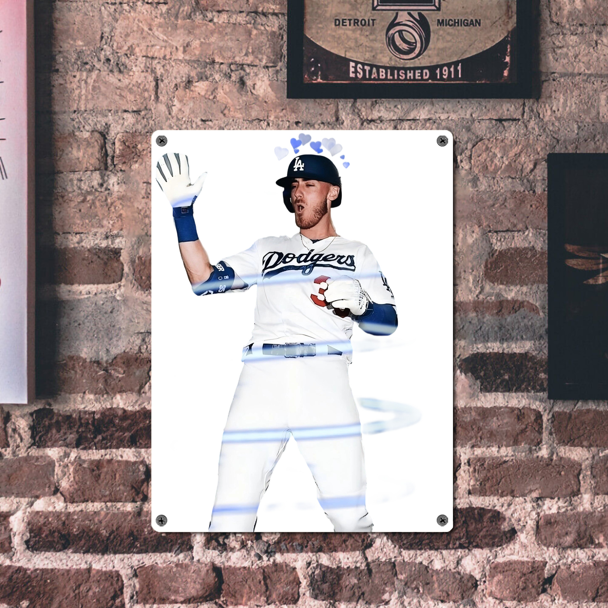 Cody Bellinger 1 Vintage Metal Tin Sign 12x16inch – Retro Wall Art Decor For Home, Bar, Kitchen, Bedroom, Office – Durable Iron Sheet Poster, Easy To Hang, Full-Color Printing