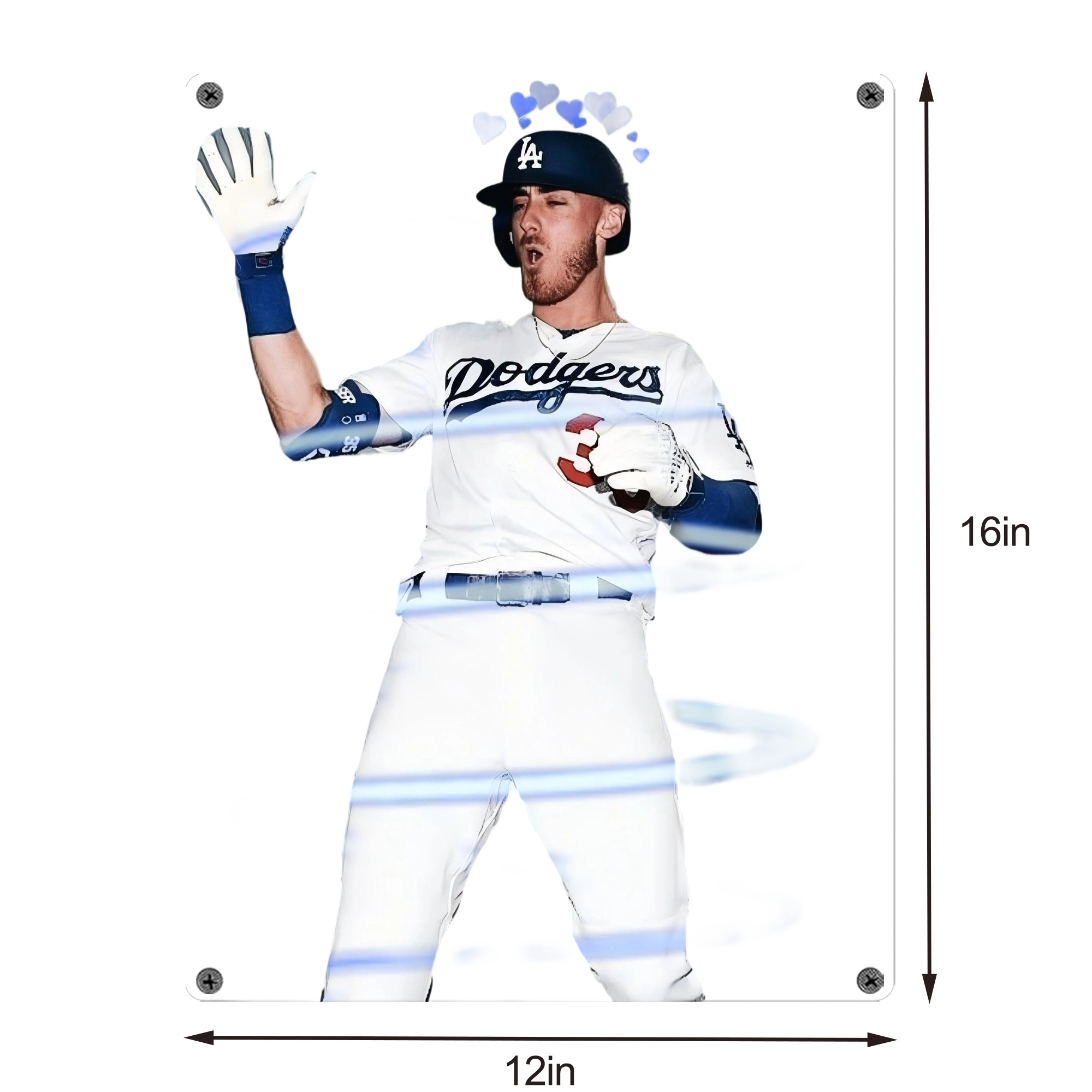 Cody Bellinger 1 Vintage Metal Tin Sign 12x16inch – Retro Wall Art Decor For Home, Bar, Kitchen, Bedroom, Office – Durable Iron Sheet Poster, Easy To Hang, Full-Color Printing