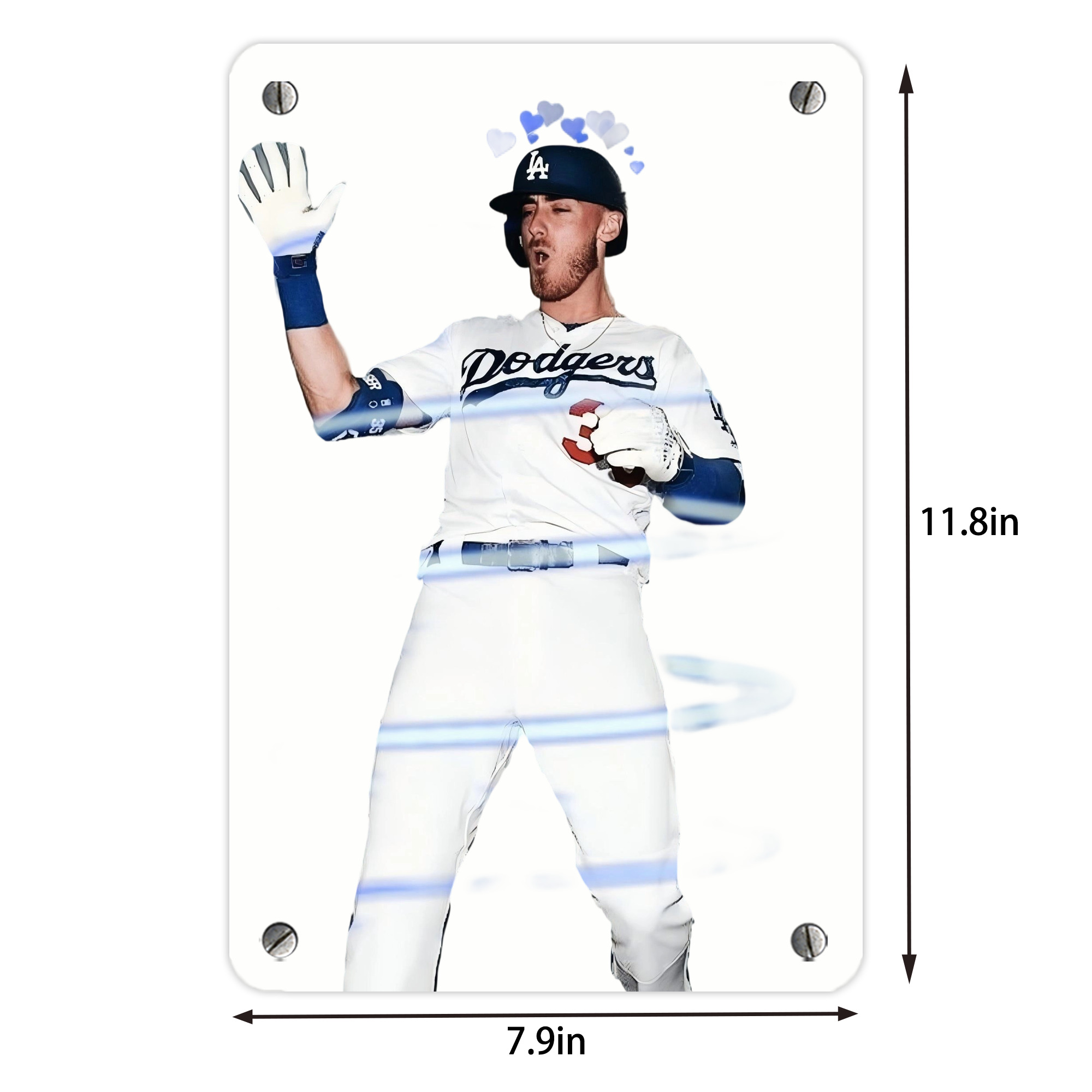 Cody Bellinger 1 Metal Tin Sign 8x12inch - High-Quality Full-Print Decorative Wall Art, Durable Rust-Resistant Metal Plaque For Living Room, Bedroom, Kitchen, Office, Bar Décor