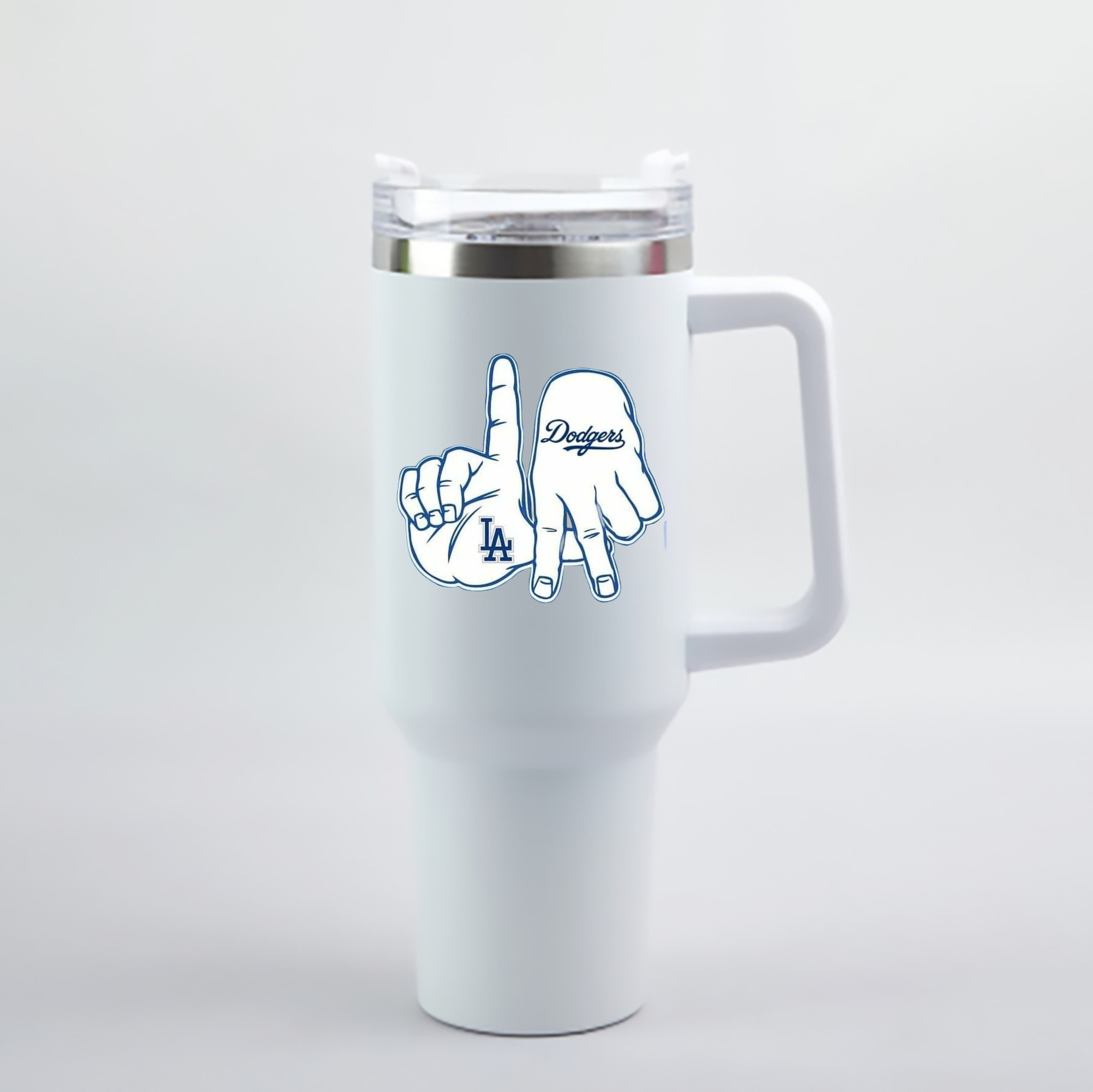  40oz Handle Car Cup With Crystal Sticker Design – Durable Stainless Steel Travel Mug With Reusable Straw – Double Wall Insulated