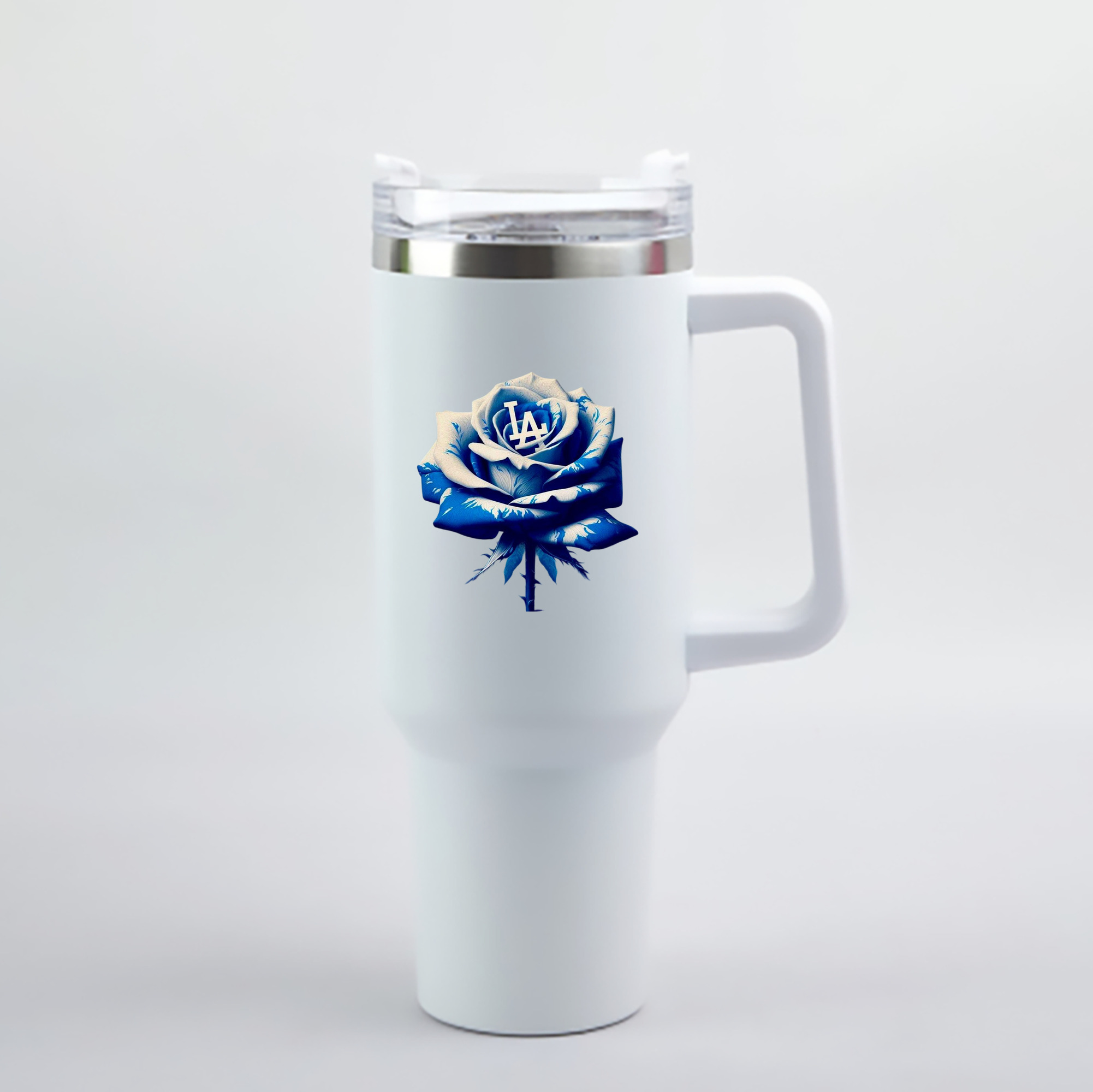  40oz Handle Car Cup With Crystal Sticker Design – Durable Stainless Steel Travel Mug With Reusable Straw – Double Wall Insulated