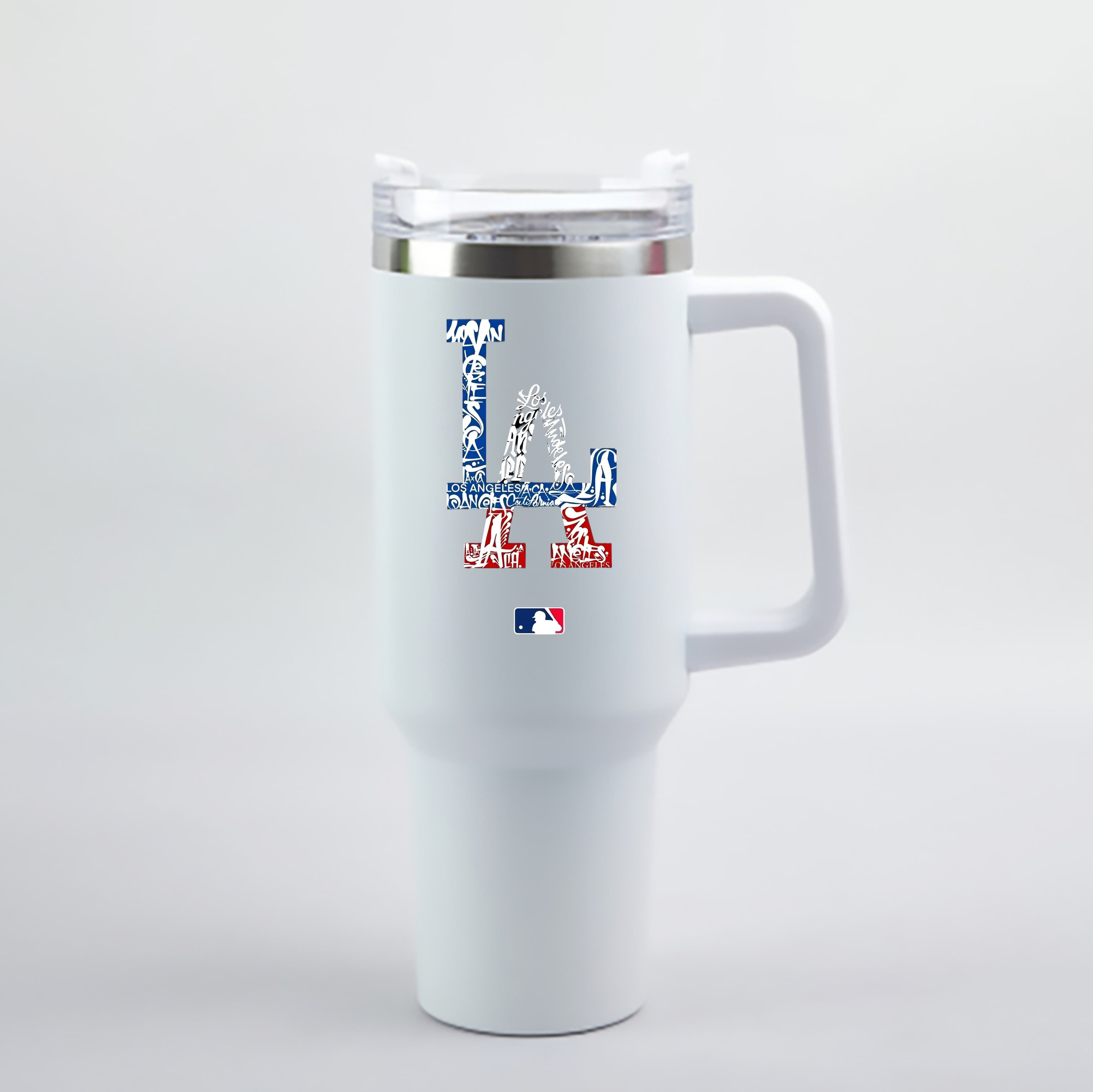  40oz Handle Car Cup With Crystal Sticker Design – Durable Stainless Steel Travel Mug With Reusable Straw – Double Wall Insulated