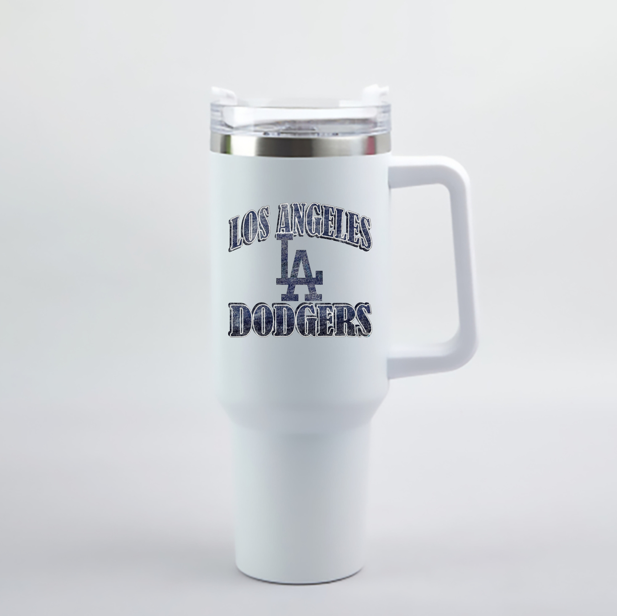  40oz Handle Car Cup With Crystal Sticker Design – Durable Stainless Steel Travel Mug With Reusable Straw – Double Wall Insulated