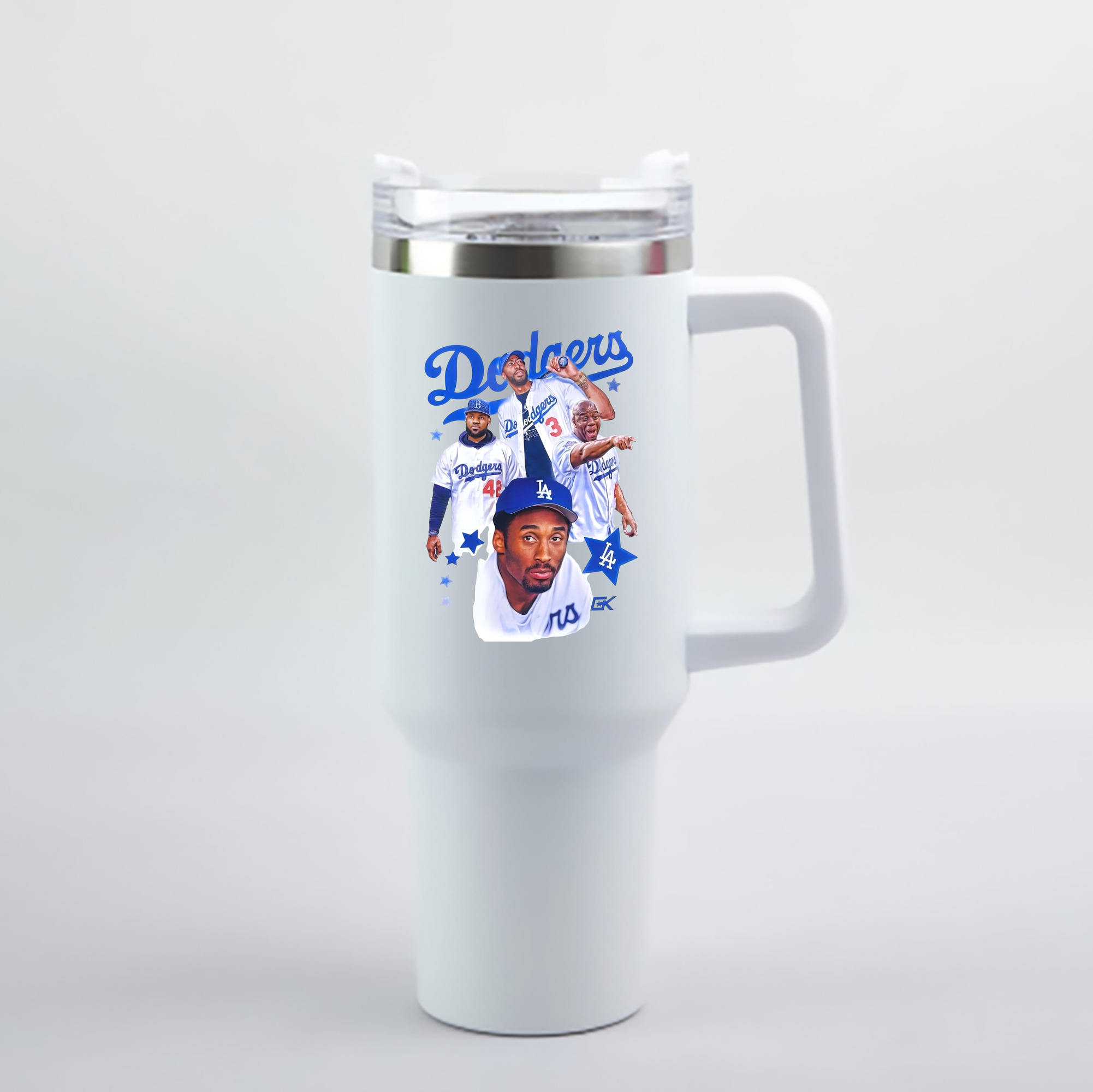  40oz Handle Car Cup With Crystal Sticker Design – Durable Stainless Steel Travel Mug With Reusable Straw – Double Wall Insulated