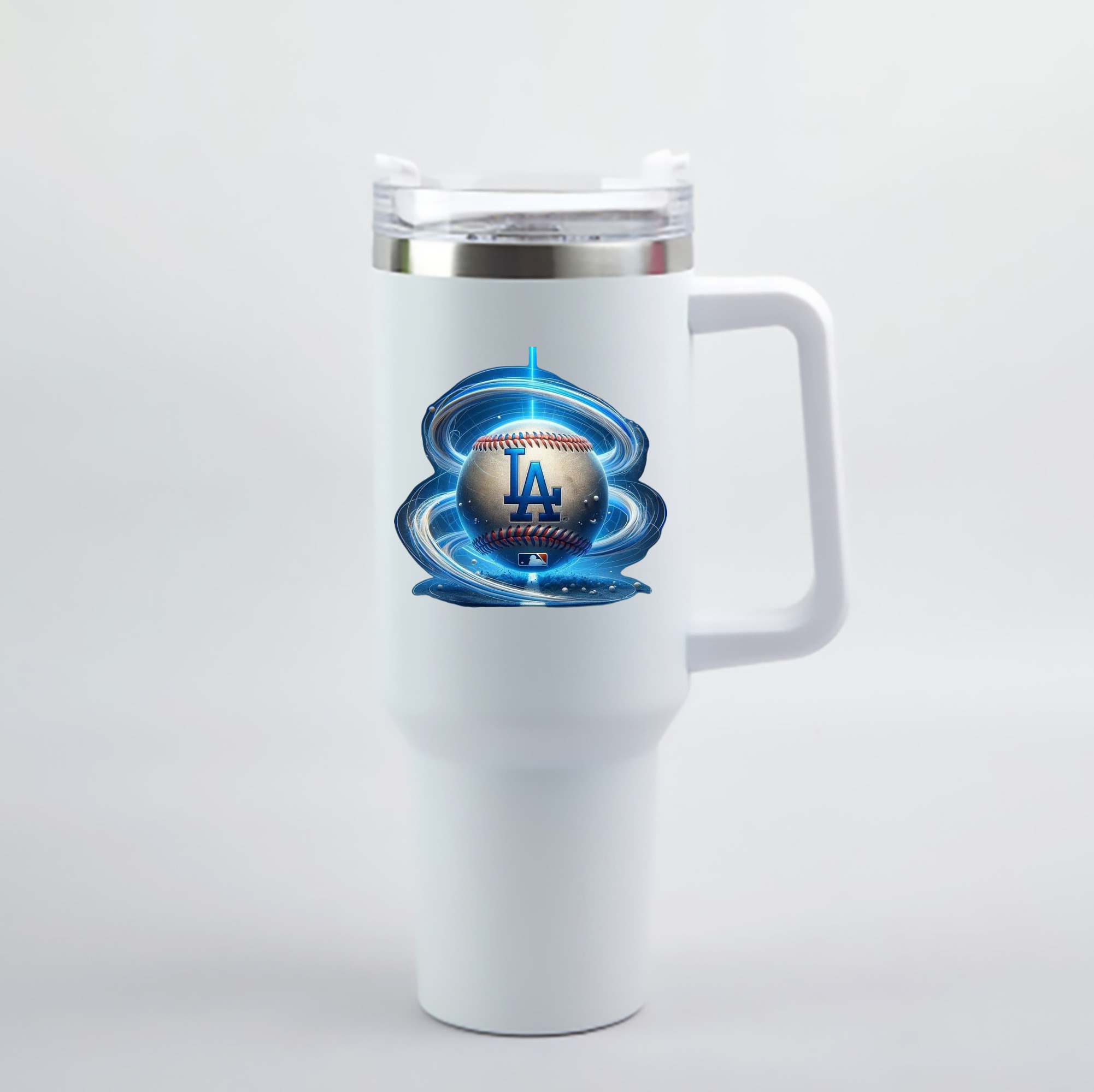  40oz Handle Car Cup With Crystal Sticker Design – Durable Stainless Steel Travel Mug With Reusable Straw – Double Wall Insulated