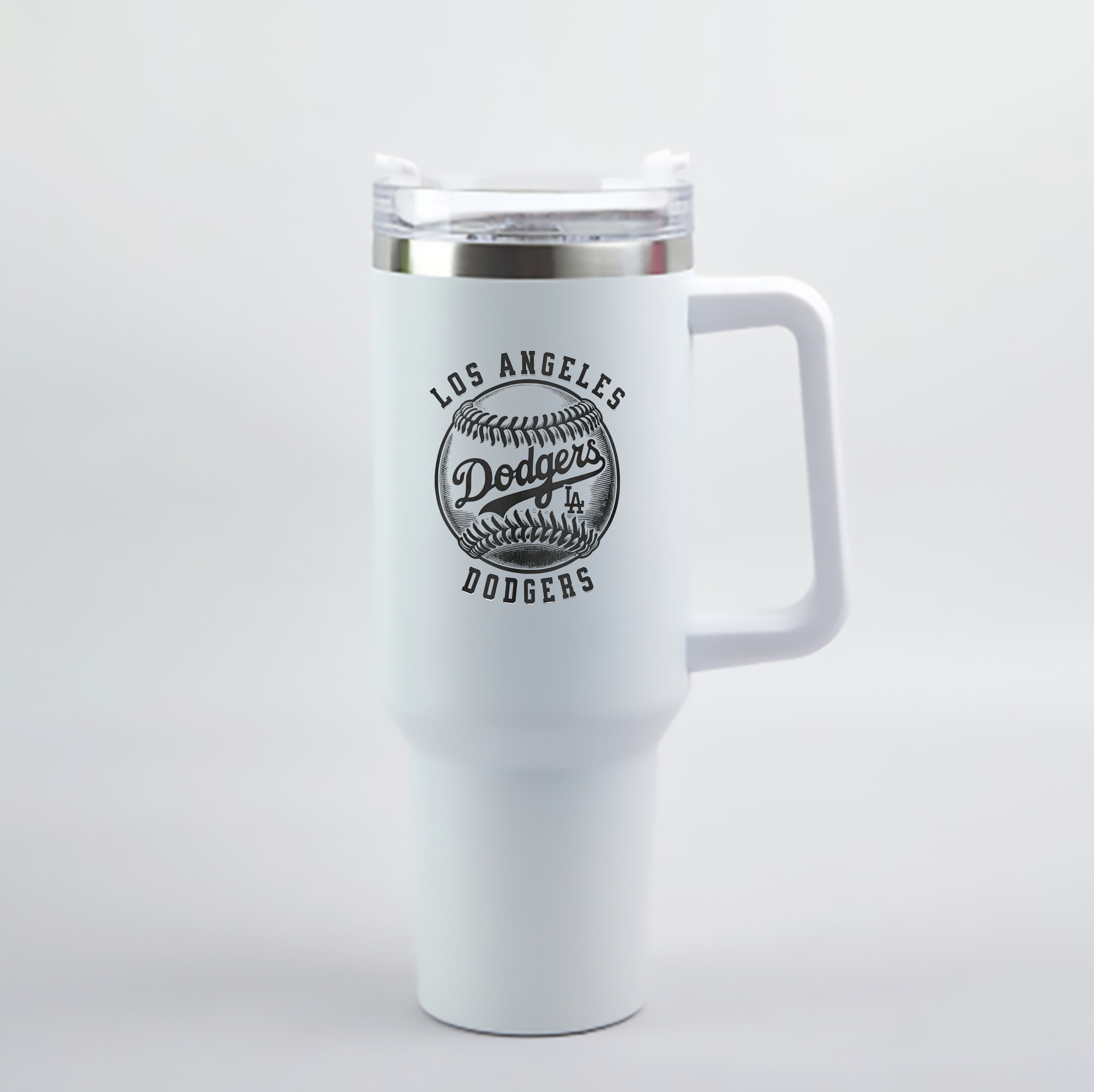  40oz Handle Car Cup With Crystal Sticker Design – Durable Stainless Steel Travel Mug With Reusable Straw – Double Wall Insulated