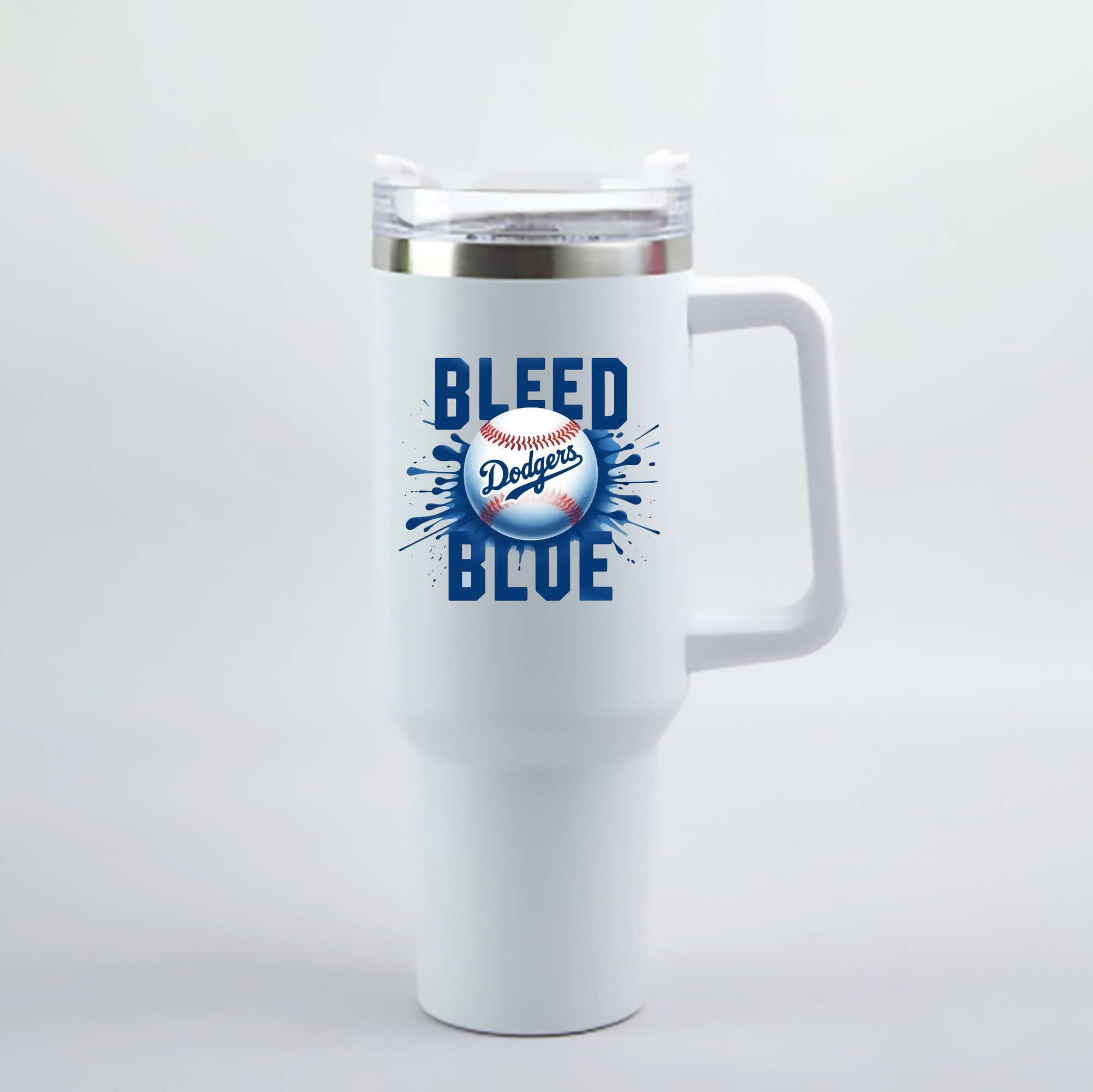  40oz Handle Car Cup With Crystal Sticker Design – Durable Stainless Steel Travel Mug With Reusable Straw – Double Wall Insulated