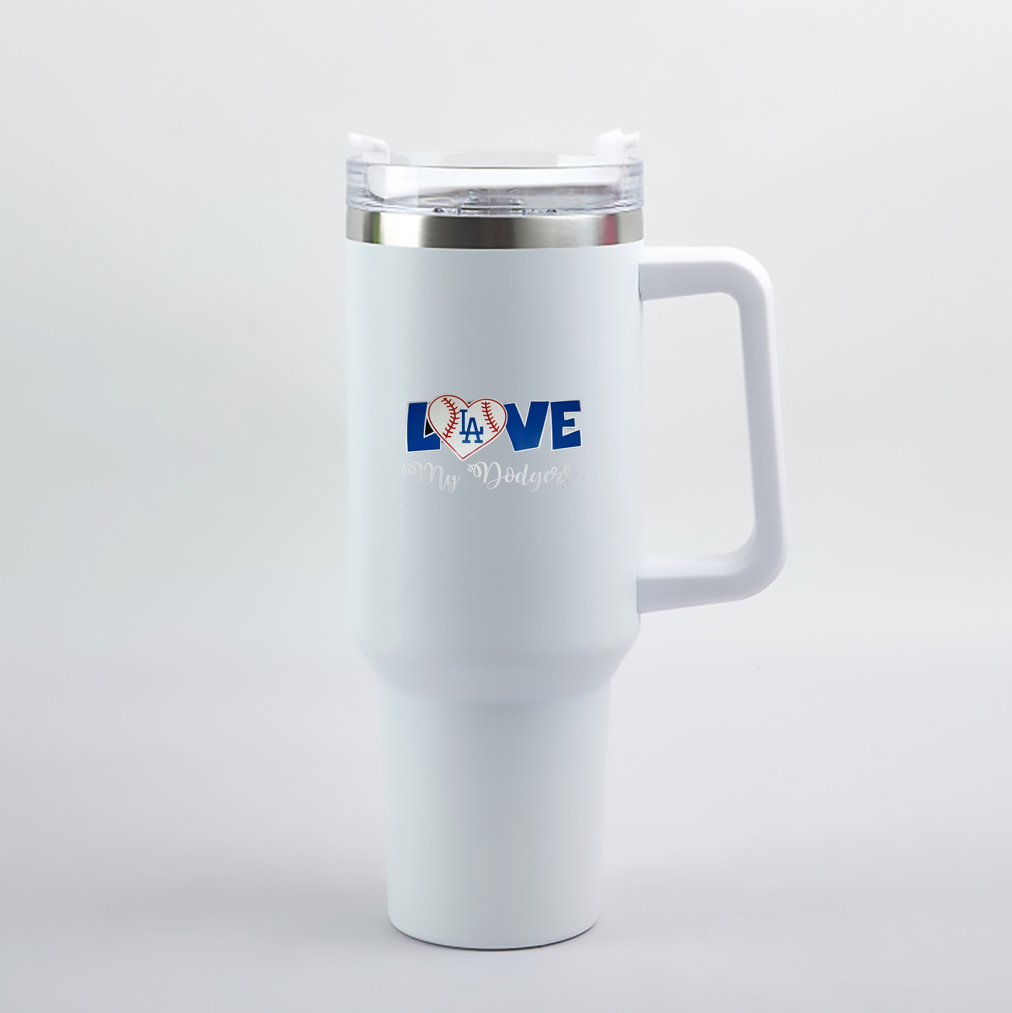  40oz Handle Car Tumbler – Durable Stainless Steel Travel Mug With UV Print – Double Wall Insulated, Fits Most Car Cup Holders