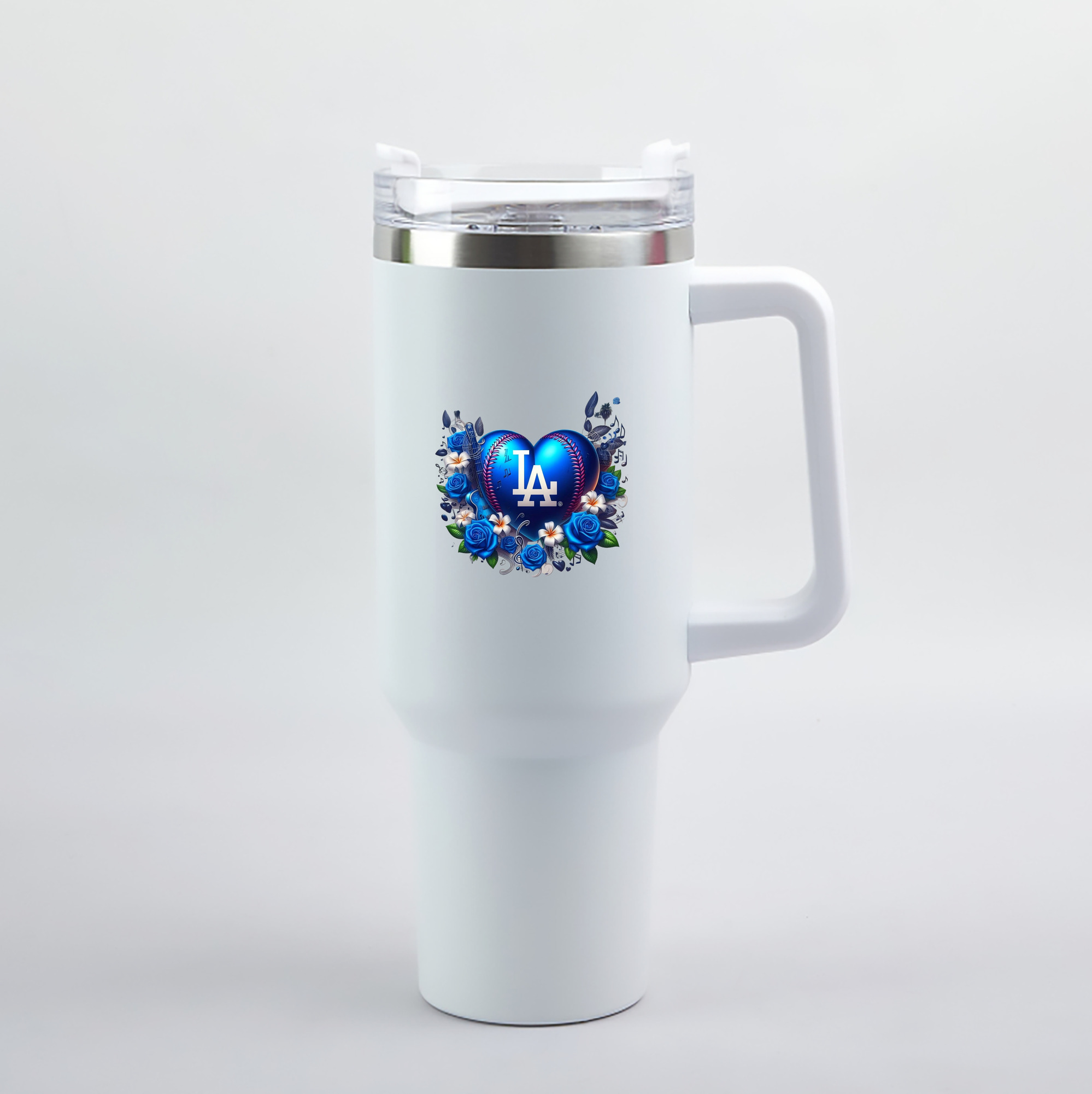  40oz Handle Car Tumbler – Durable Stainless Steel Travel Mug With UV Print – Double Wall Insulated, Fits Most Car Cup Holders