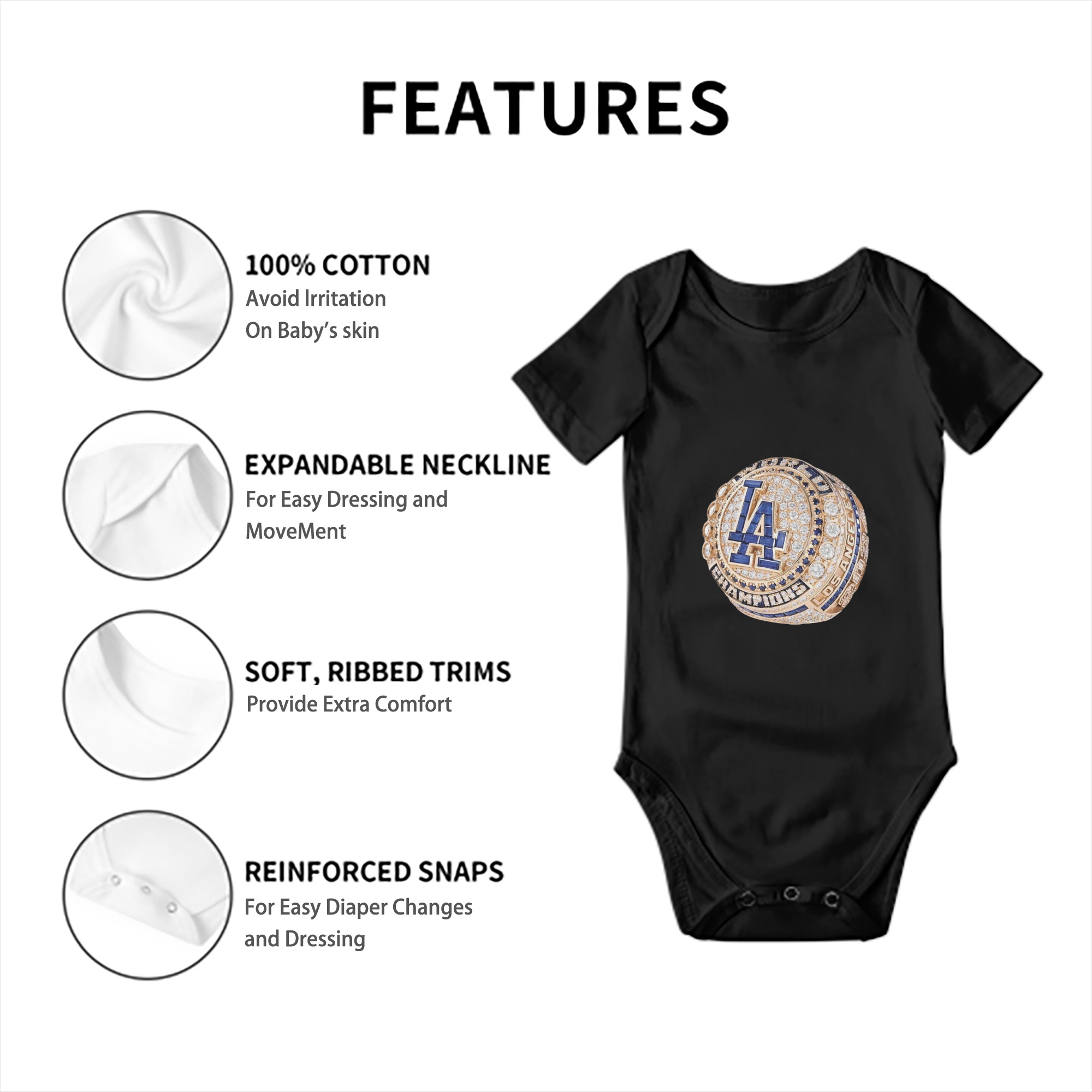  Baby Short Sleeve Romper – 100% Cotton Soft & Breathable Digital Print Onesie With Easy Snap Closure And Envelope Shoulder – Comfortable For Daily Wear & Travel