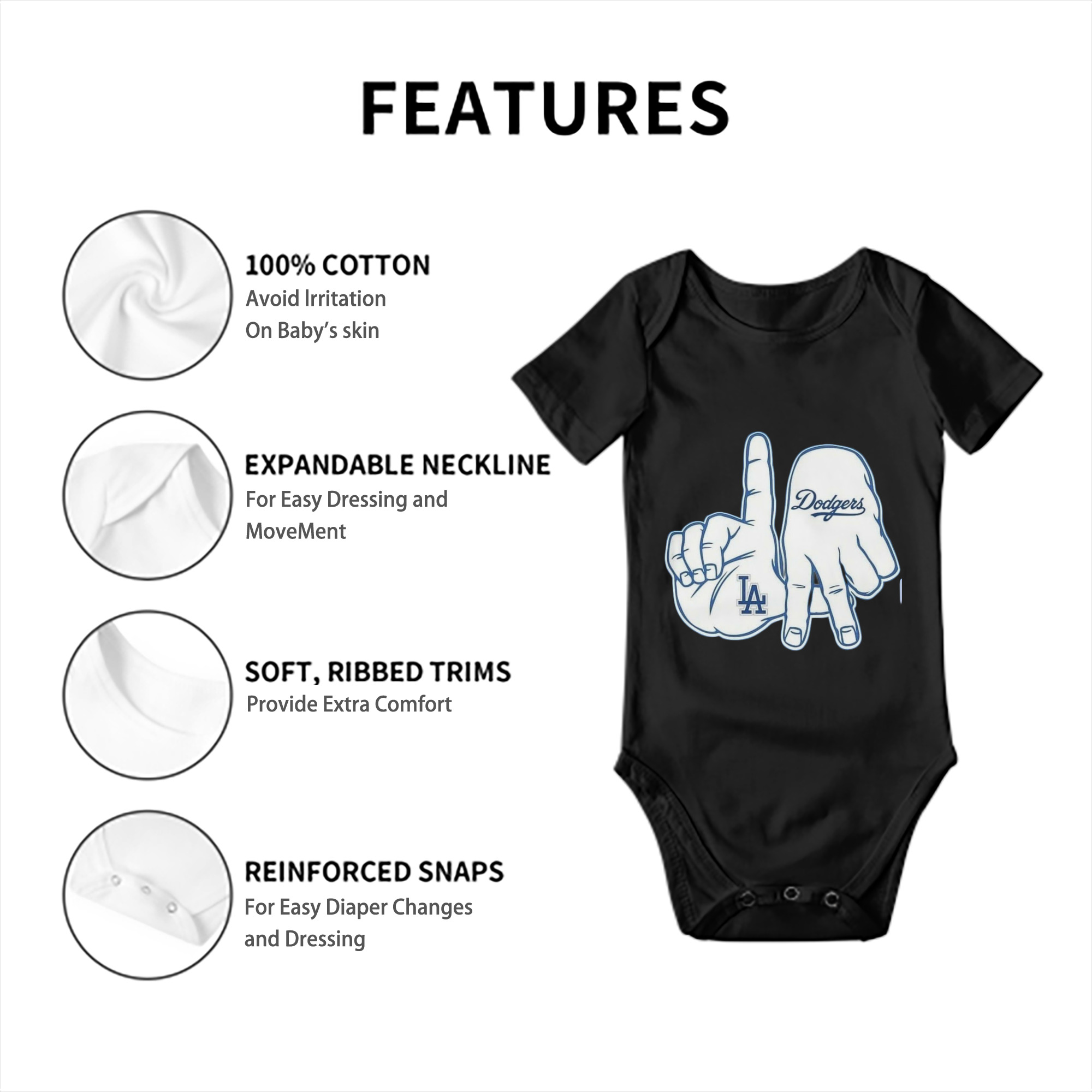  Baby Short Sleeve Romper – 100% Cotton Soft & Breathable Digital Print Onesie With Easy Snap Closure And Envelope Shoulder – Comfortable For Daily Wear & Travel