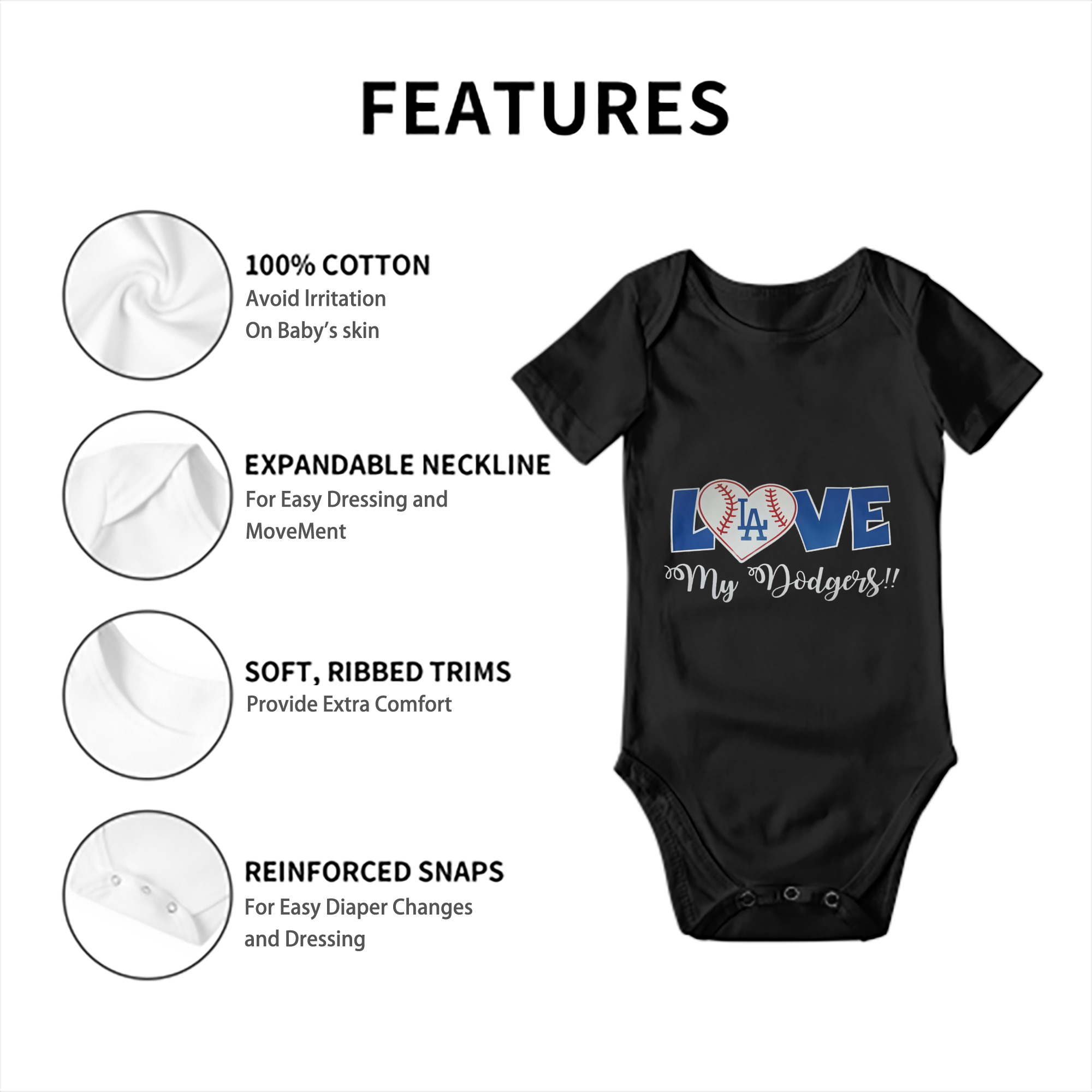  Baby Short Sleeve Romper – 100% Cotton Soft & Breathable Digital Print Onesie With Easy Snap Closure And Envelope Shoulder – Comfortable For Daily Wear & Travel
