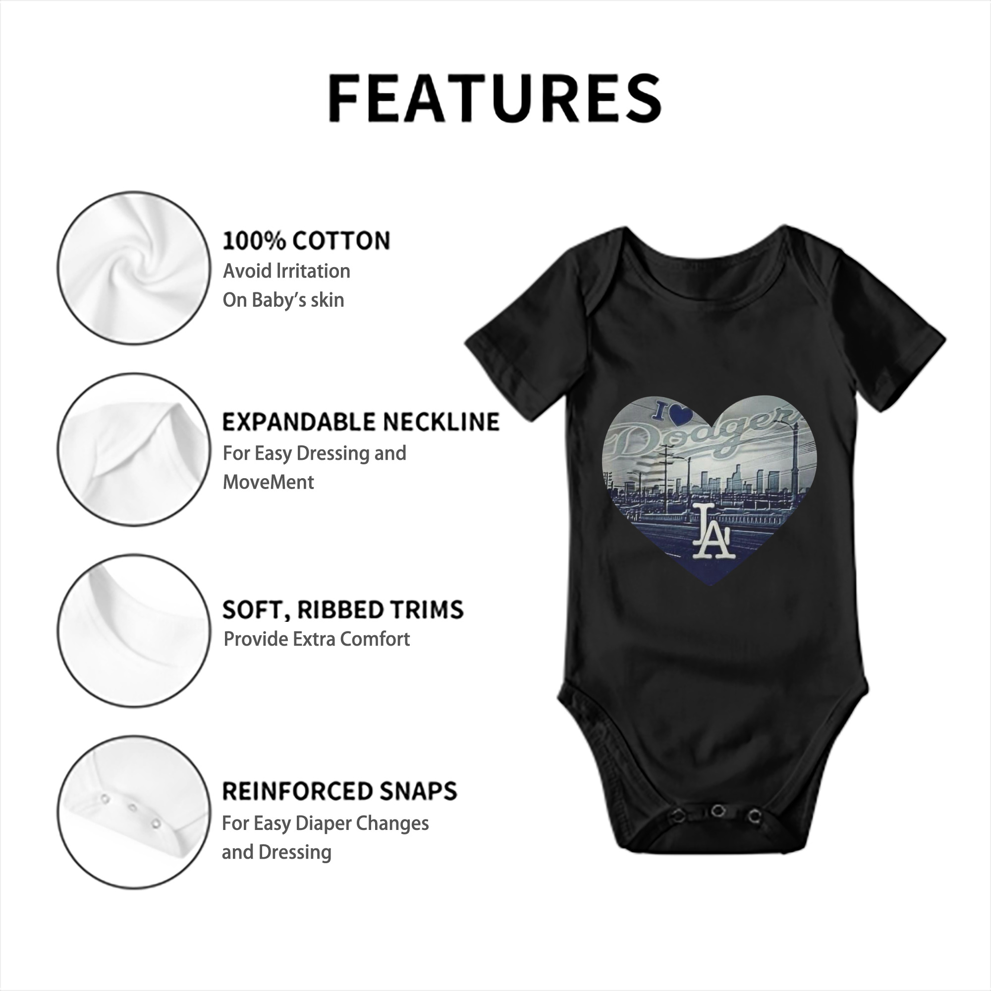  Baby Short Sleeve Romper – 100% Cotton Soft & Breathable Digital Print Onesie With Easy Snap Closure And Envelope Shoulder – Comfortable For Daily Wear & Travel