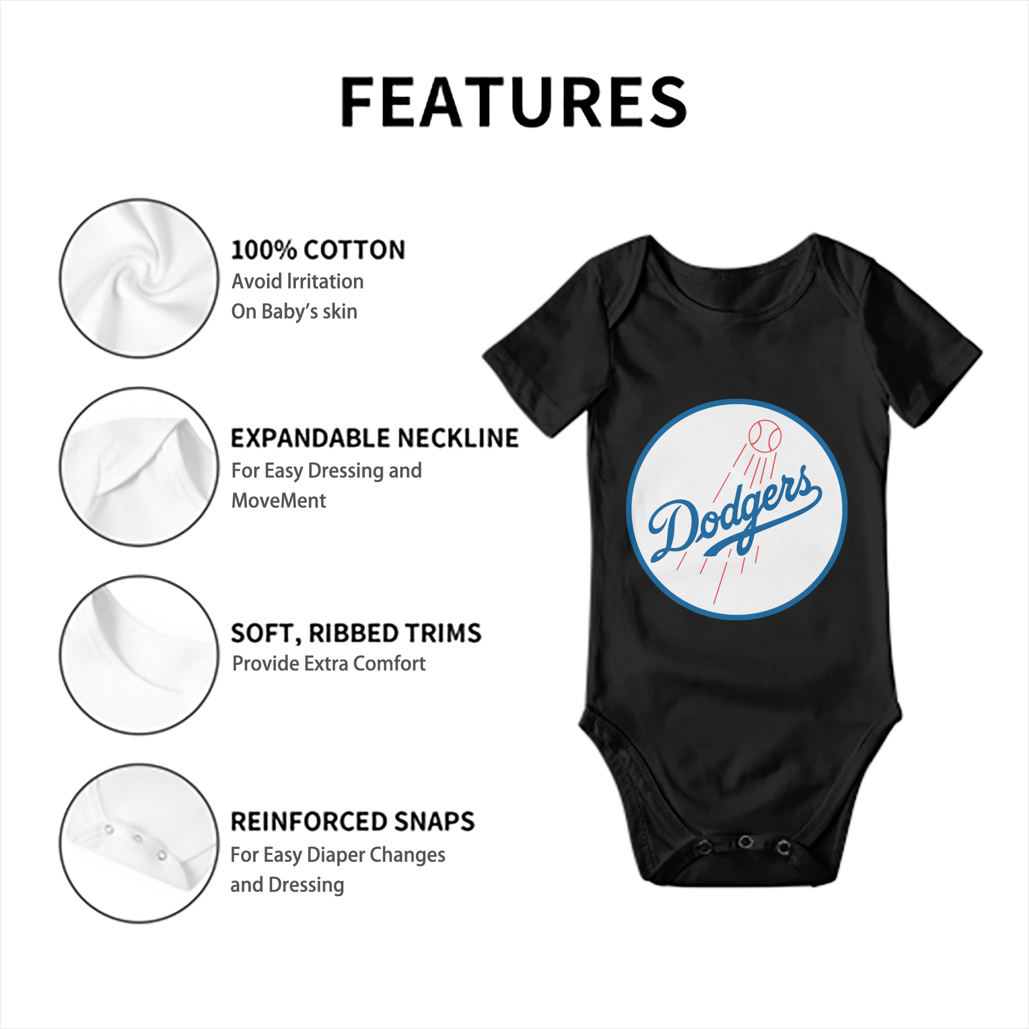  Baby Short Sleeve Romper – 100% Cotton Soft & Breathable Digital Print Onesie With Easy Snap Closure And Envelope Shoulder – Comfortable For Daily Wear & Travel