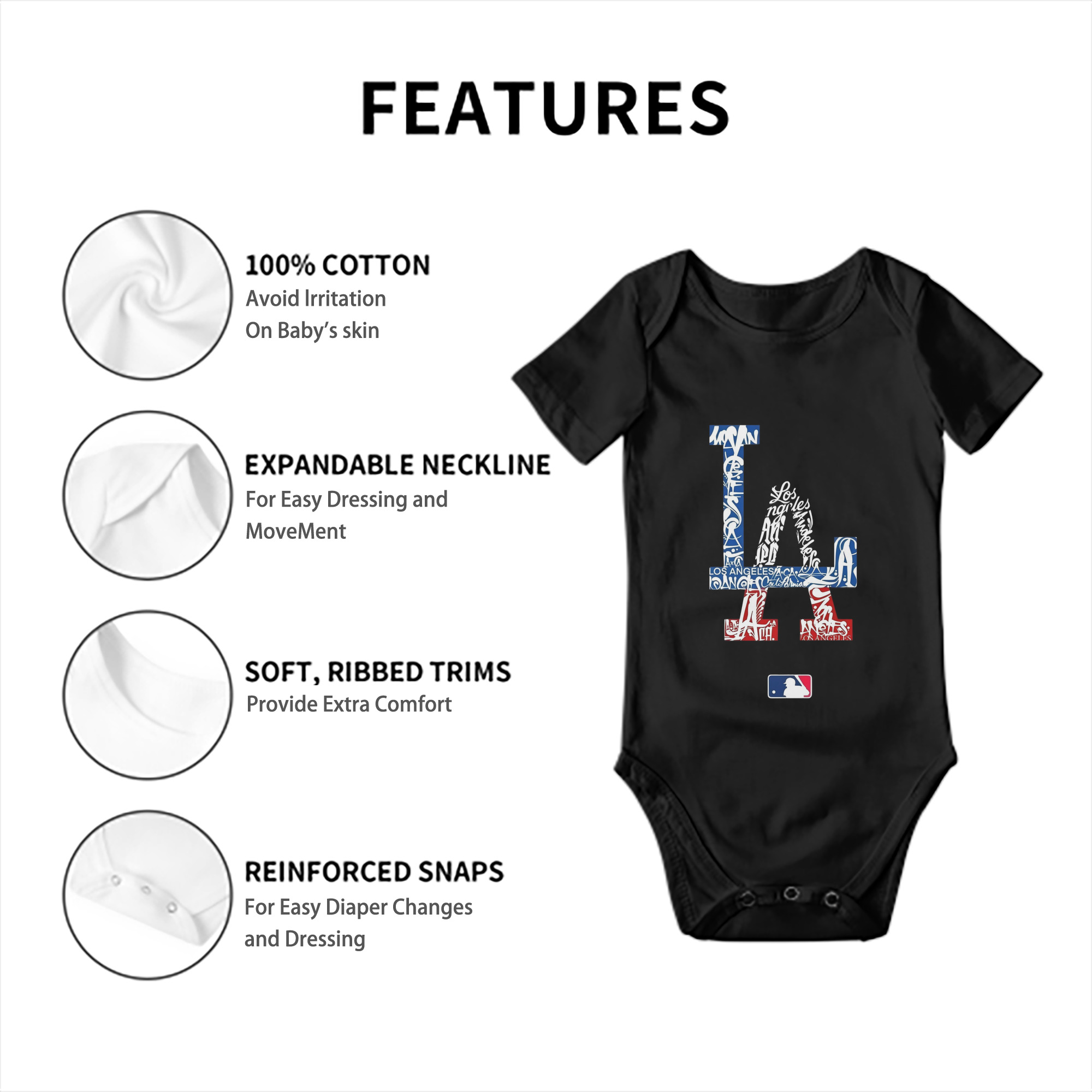  Baby Short Sleeve Romper – 100% Cotton Soft & Breathable Digital Print Onesie With Easy Snap Closure And Envelope Shoulder – Comfortable For Daily Wear & Travel